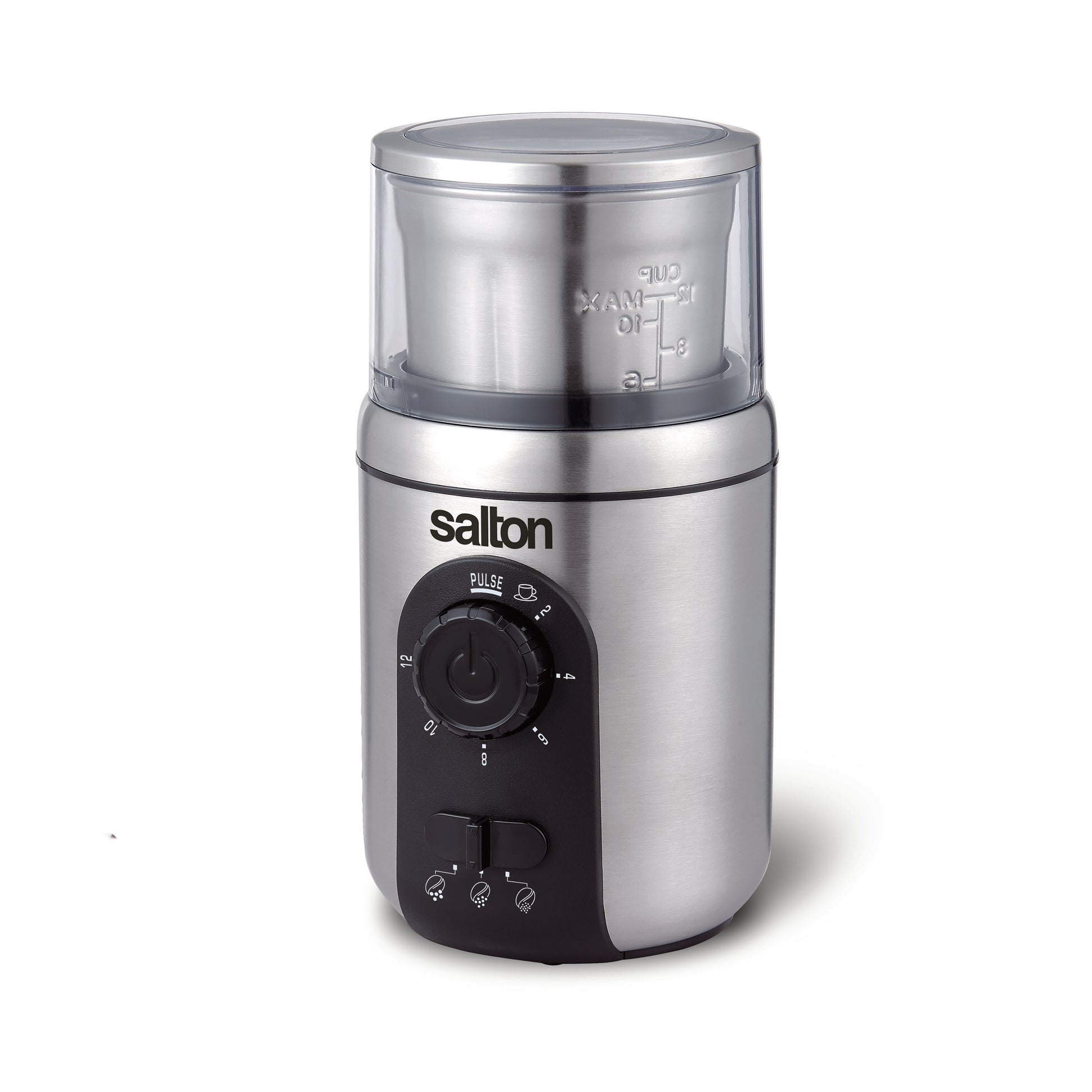 Salton Stainless Steel Coffee Grinder - 12 Cup-Food Grinders & Mills-DECOROLALA