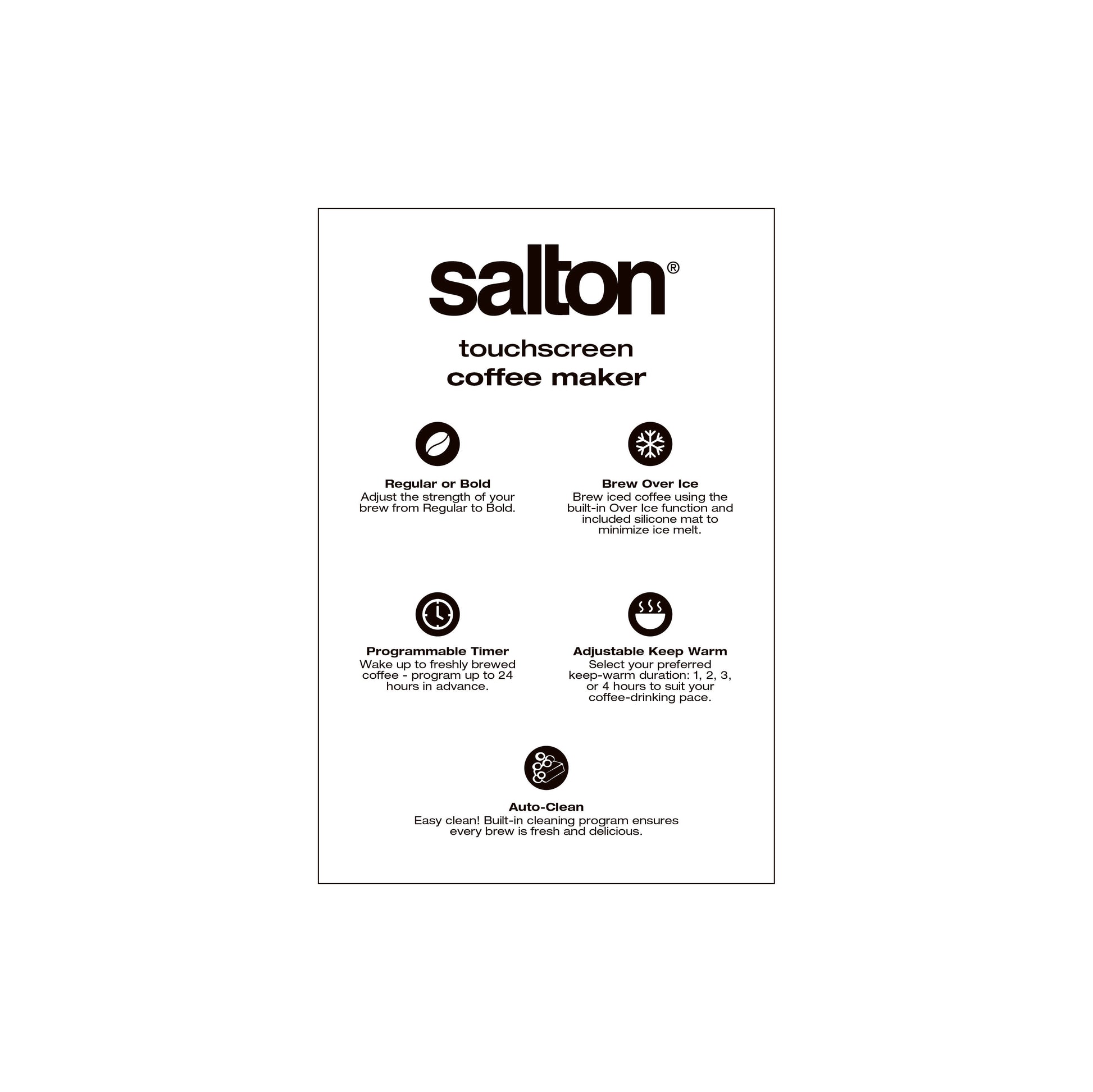 Salton Stainless Steel Coffee Maker 14 Cup-Coffee Makers & Espresso Machines-DECOROLALA