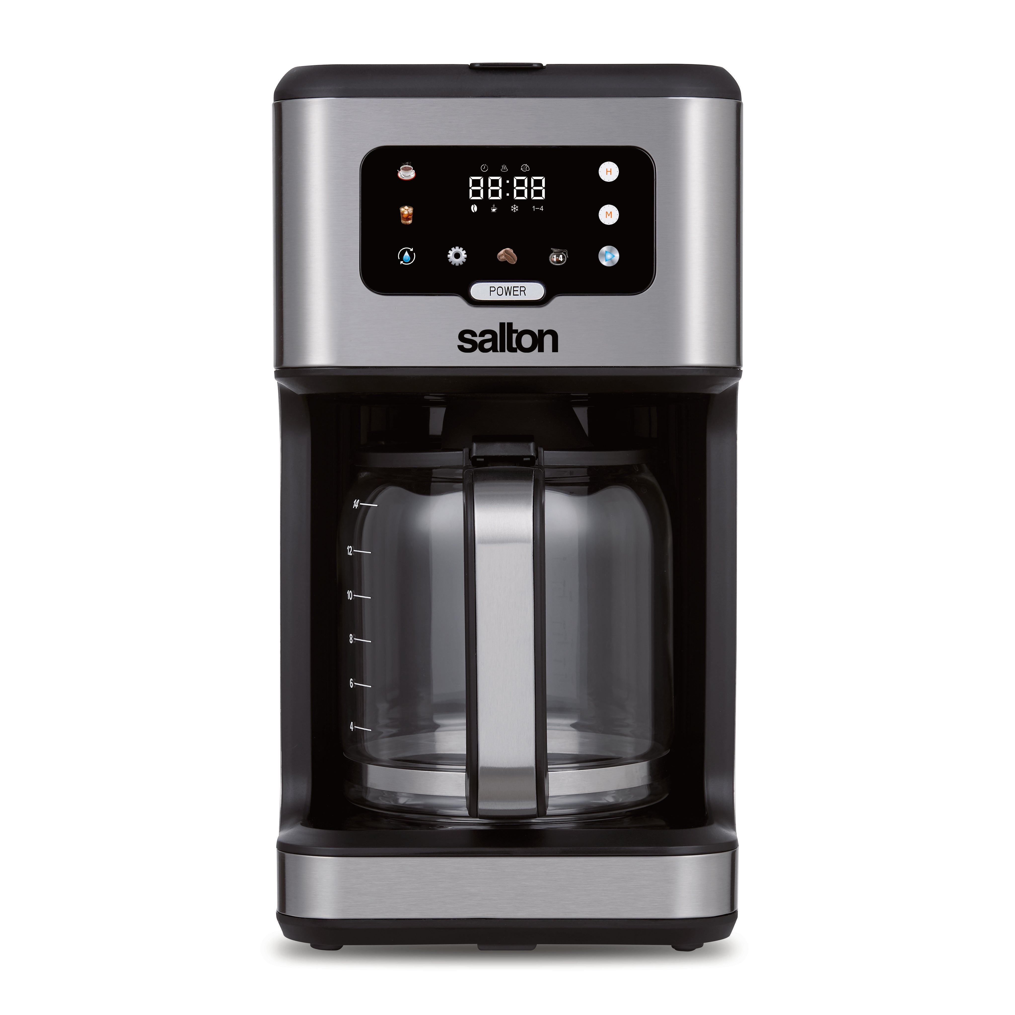 Salton Stainless Steel Coffee Maker 14 Cup-Coffee Makers & Espresso Machines-DECOROLALA