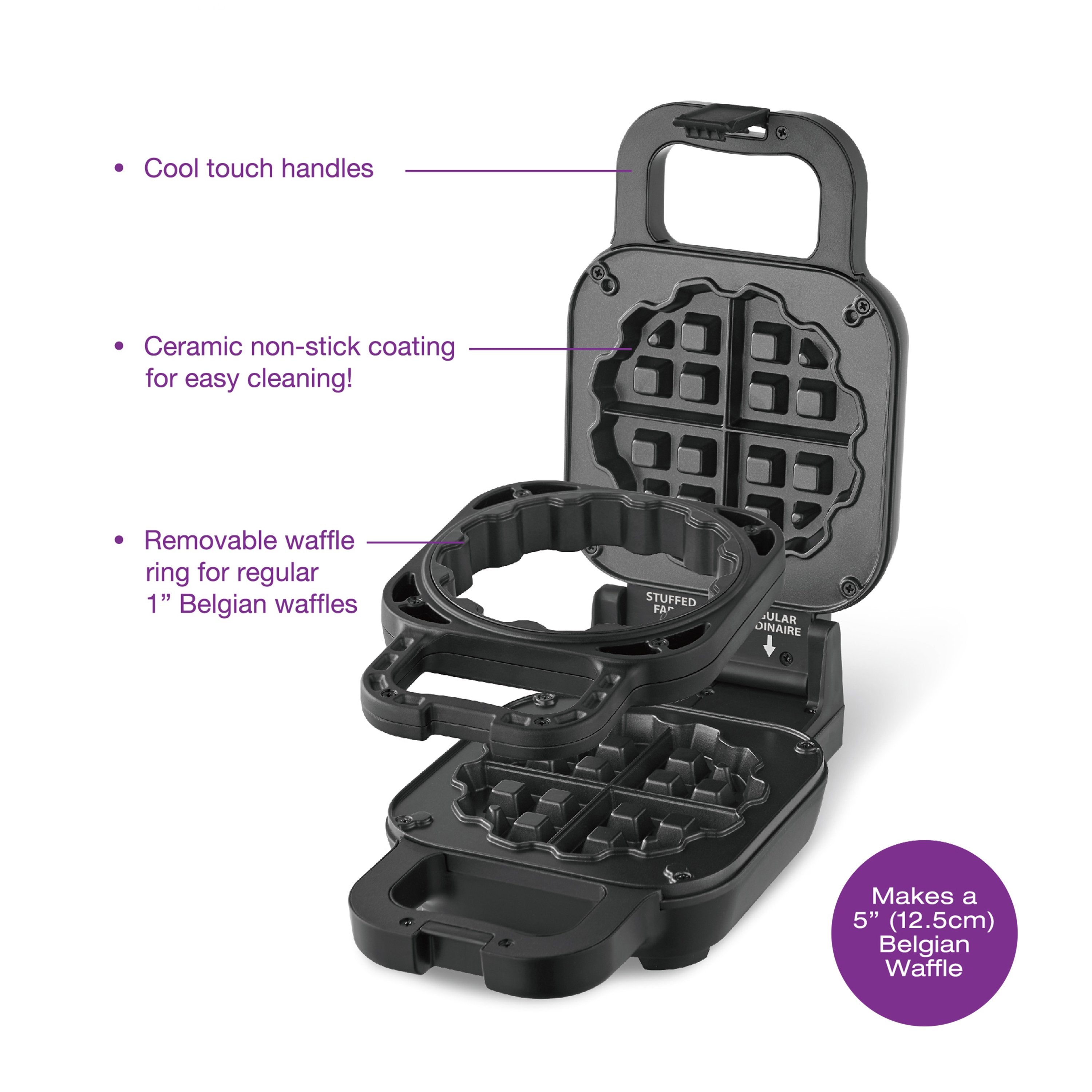 Salton Stuffed Belgian Waffle Maker-Waffle Irons-DECOROLALA