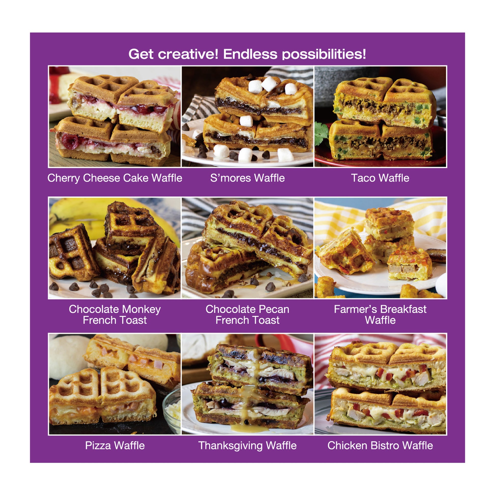 Salton Stuffed Belgian Waffle Maker-Waffle Irons-DECOROLALA