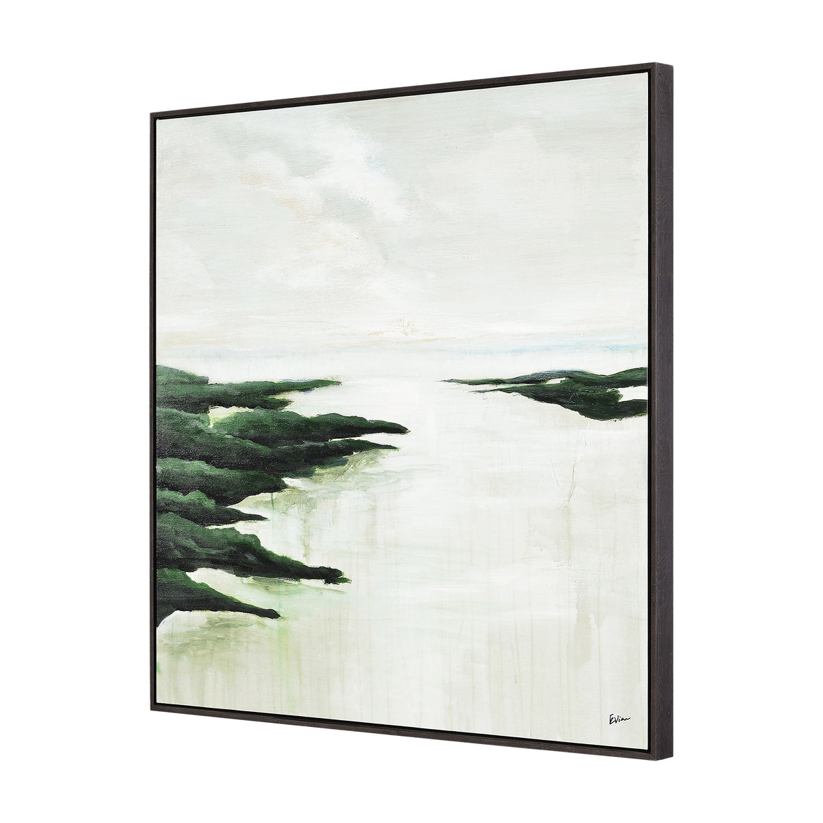 Saltoro 40" Wide Canvas Art, Green-Canvas Prints-DECOROLALA