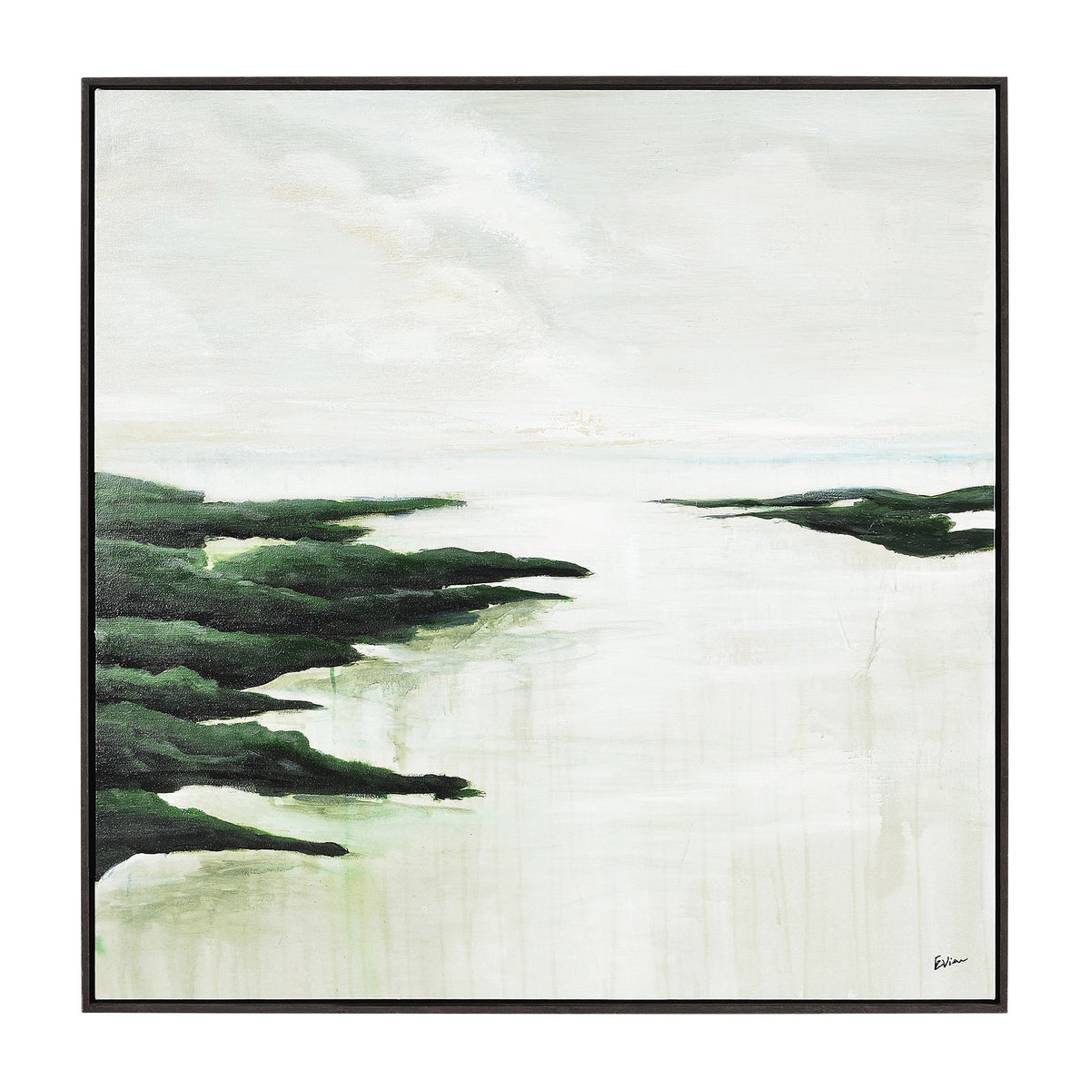 Saltoro 40" Wide Canvas Art, Green-Canvas Prints-DECOROLALA