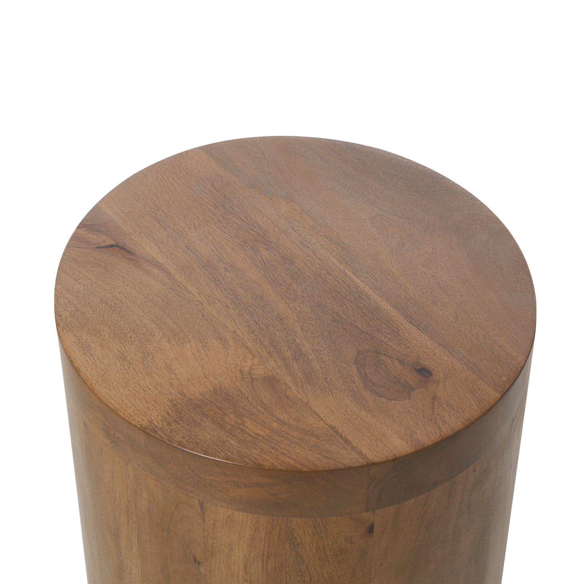 Salvatore Indoor Mango Wood Side Table, Light Brown-End Table-DECOROLALA