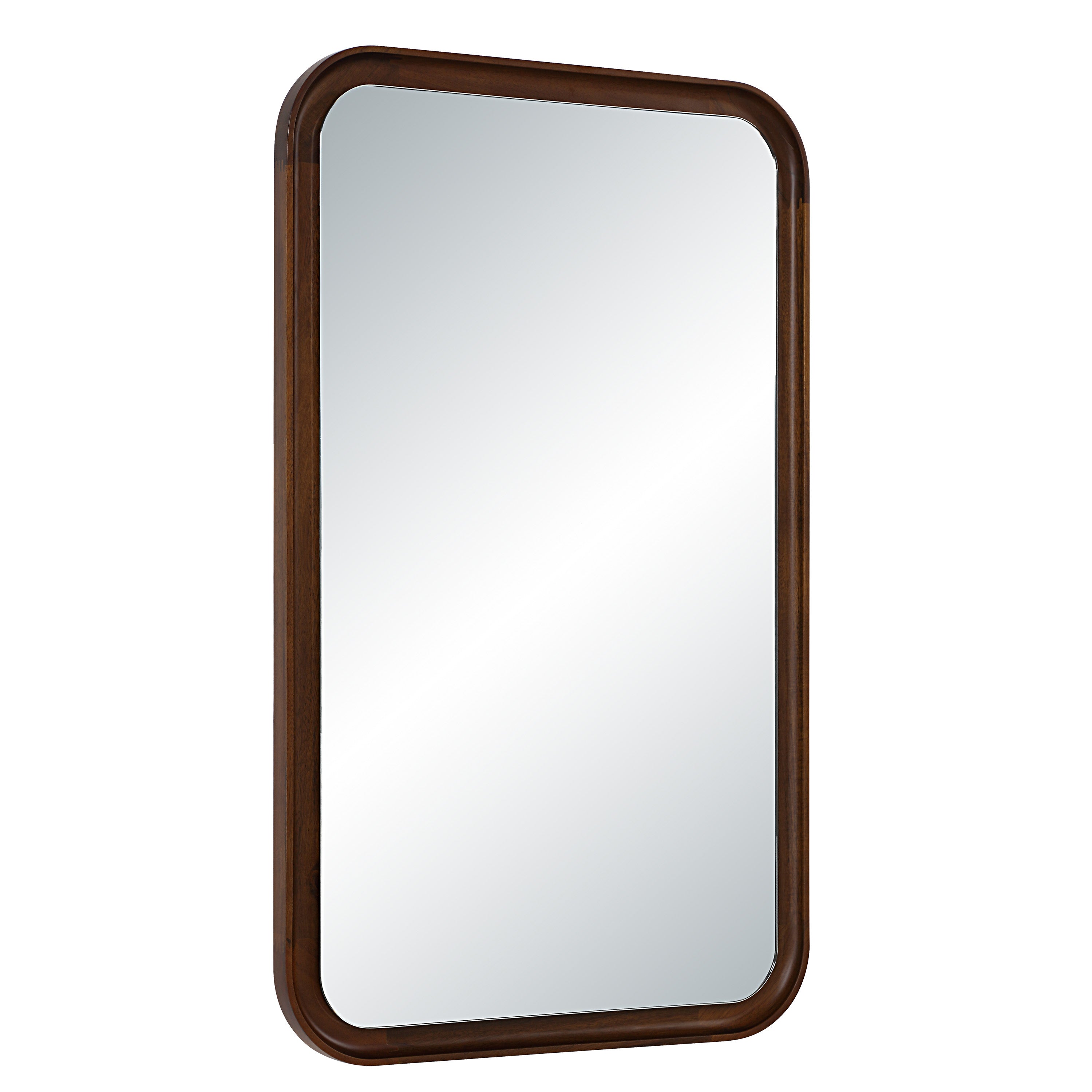 Salvia 40" H x 24" W Wall Mirror, Brown-Mirror-DECOROLALA