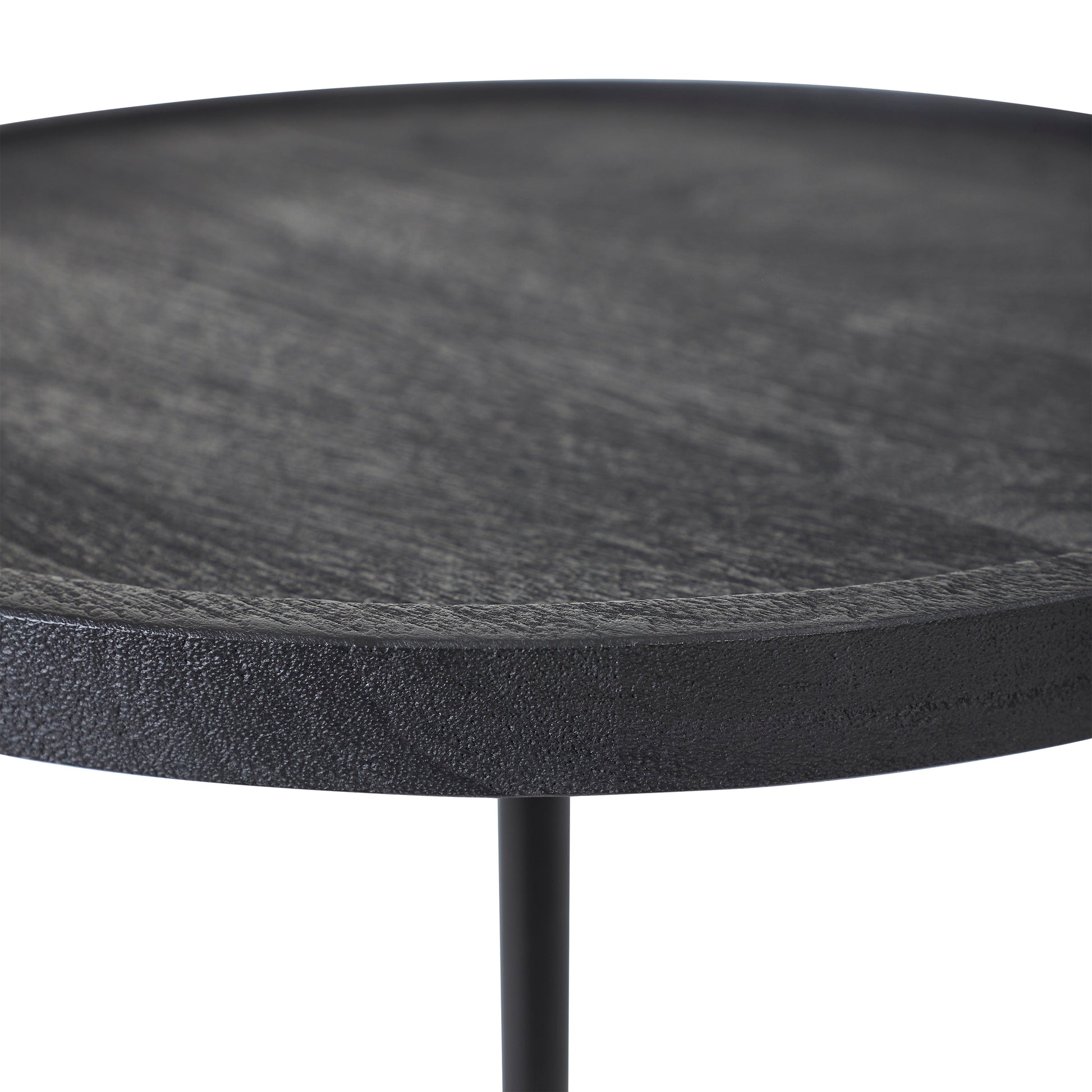 Samba Indoor Acacia Wood Side Table, Black-End Table-DECOROLALA