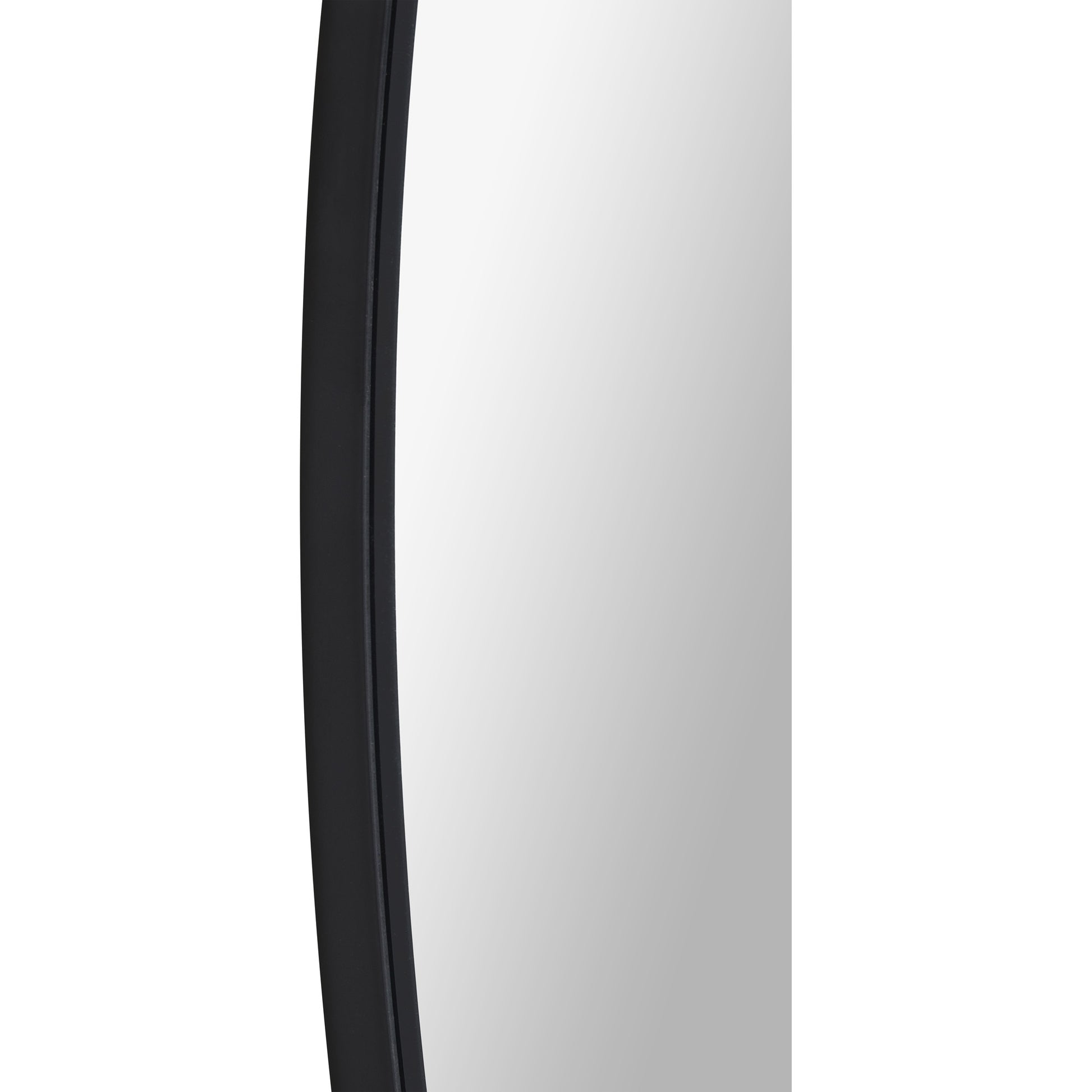 Sami 48" Tall Round Wall Mirror, Black-Mirror-DECOROLALA