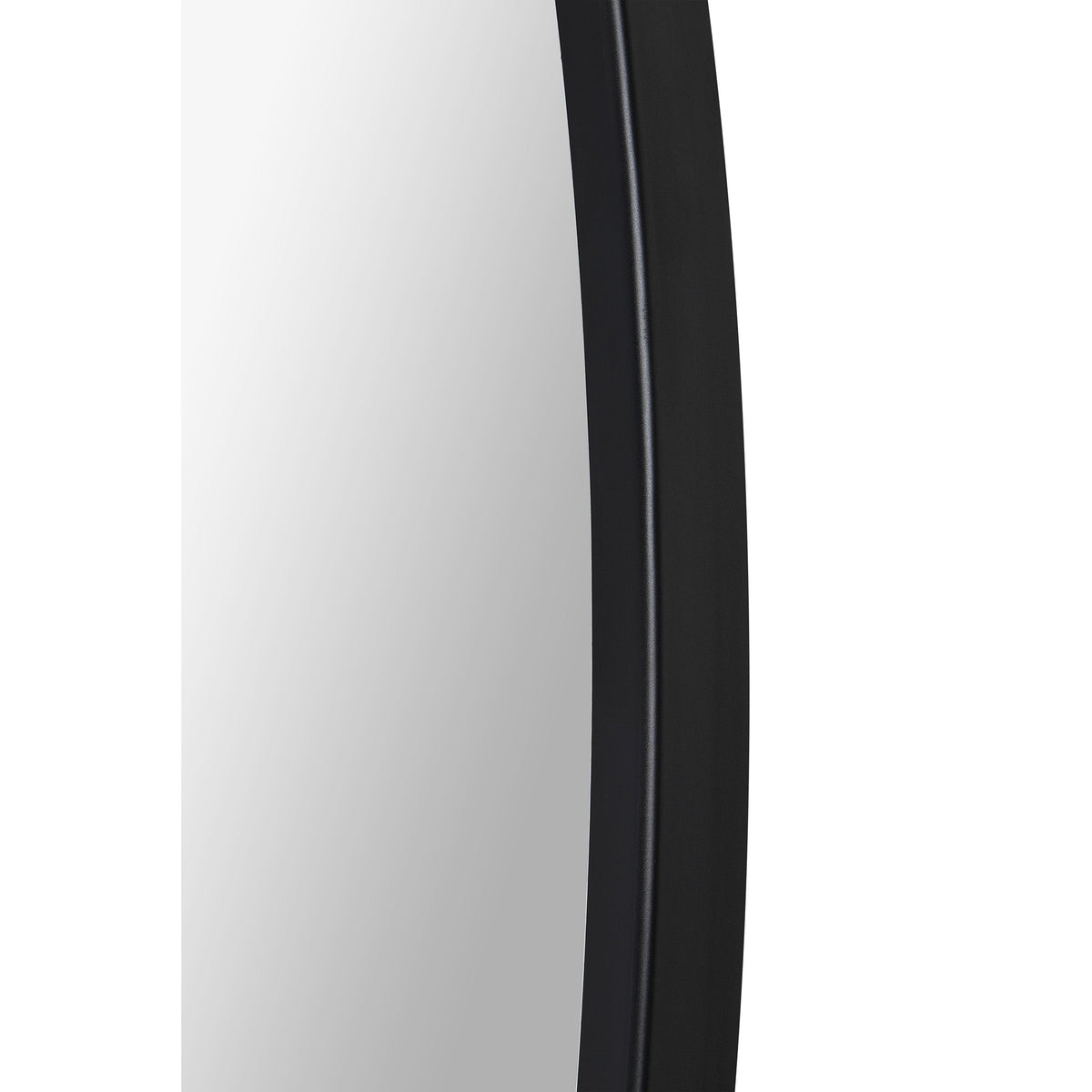 Sami 48" Tall Round Wall Mirror, Black-Mirrors-DECOROLALA
