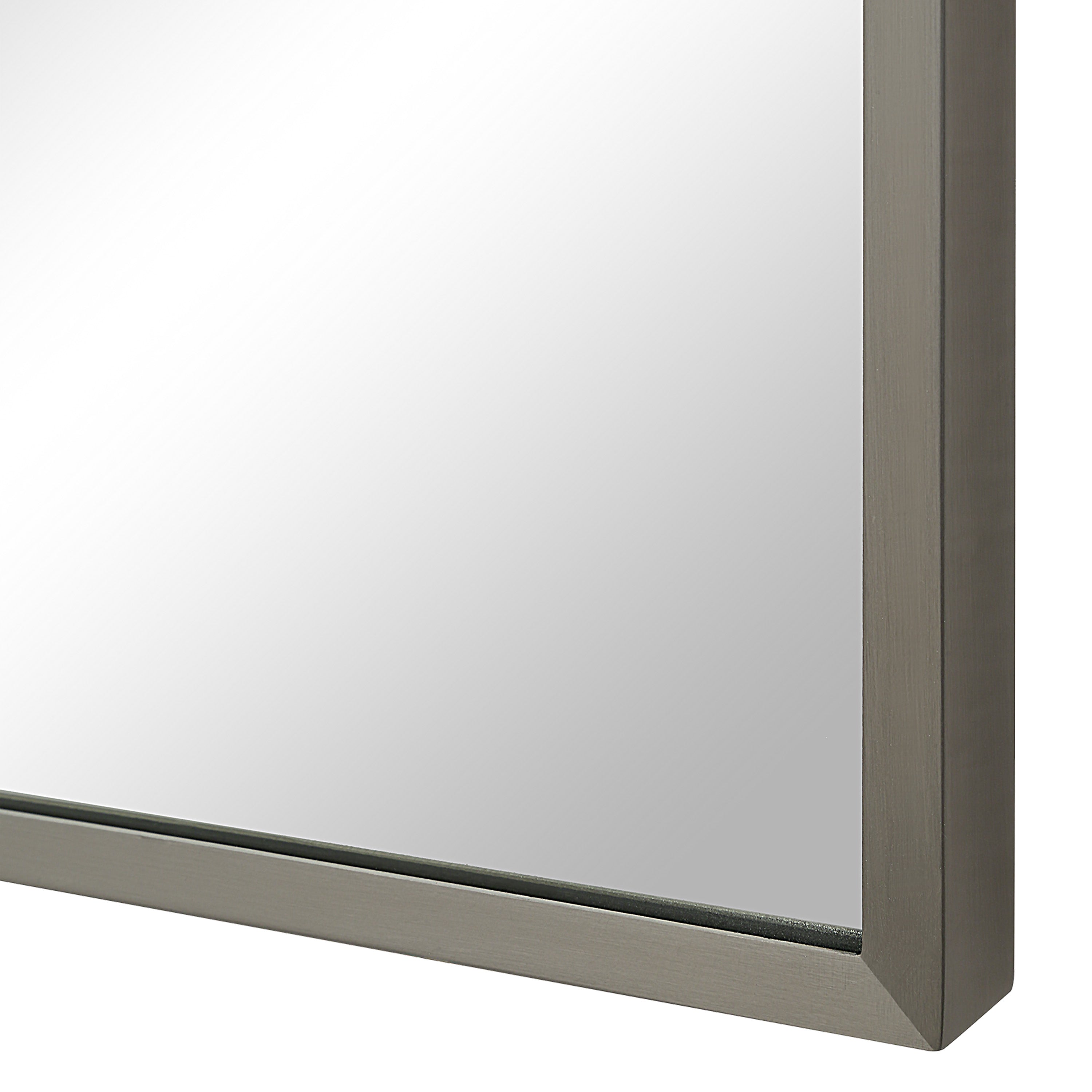 Samia 72" H x 30" W Wall Mirror, Grey-Mirror-DECOROLALA