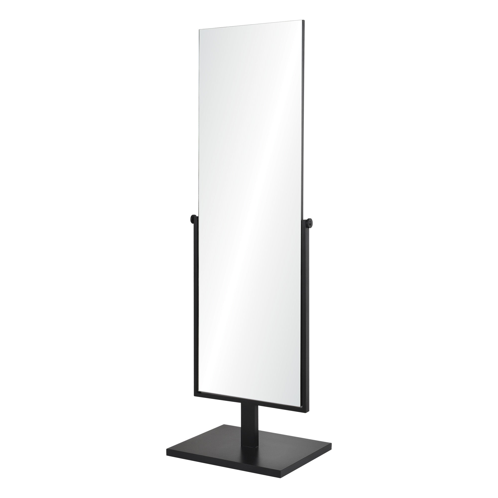Samira 61" Tall Rectangle Full Length Mirror, Black-Full Length Mirror-DECOROLALA