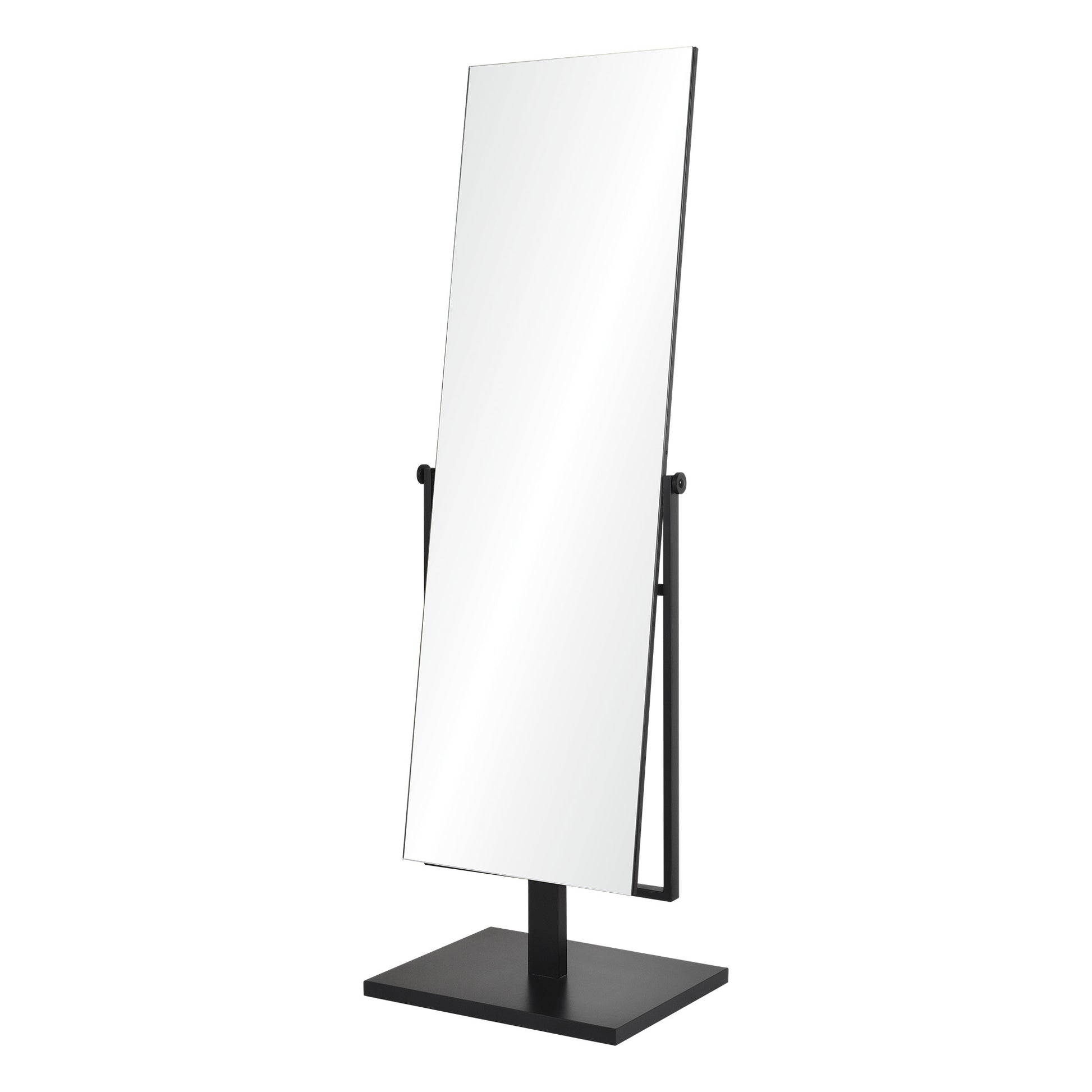 Samira 61" Tall Rectangle Full Length Mirror, Black-Full Length Mirror-DECOROLALA