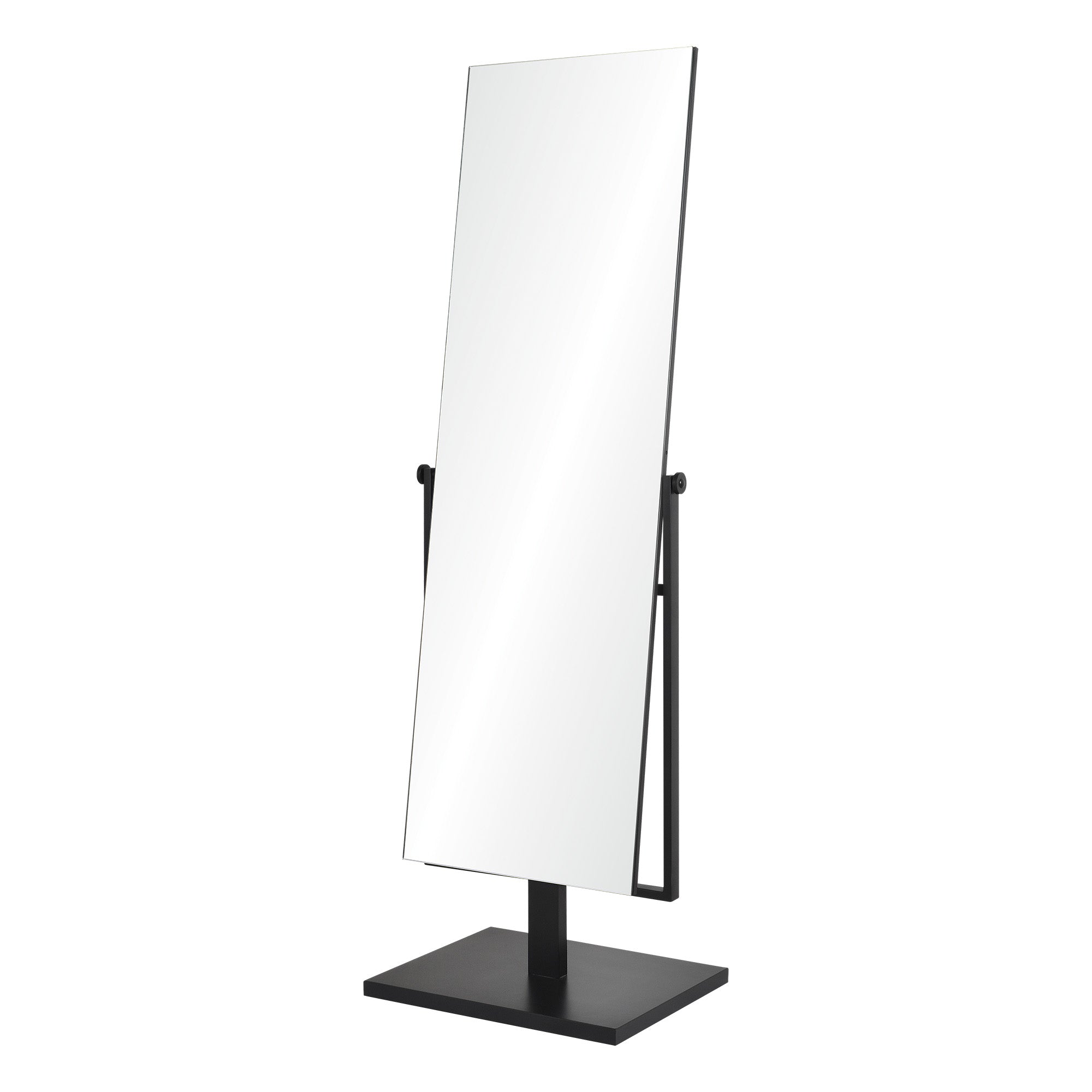 Samira 61" Tall Rectangle Full Length Mirror, Black-Full Length Mirror-DECOROLALA