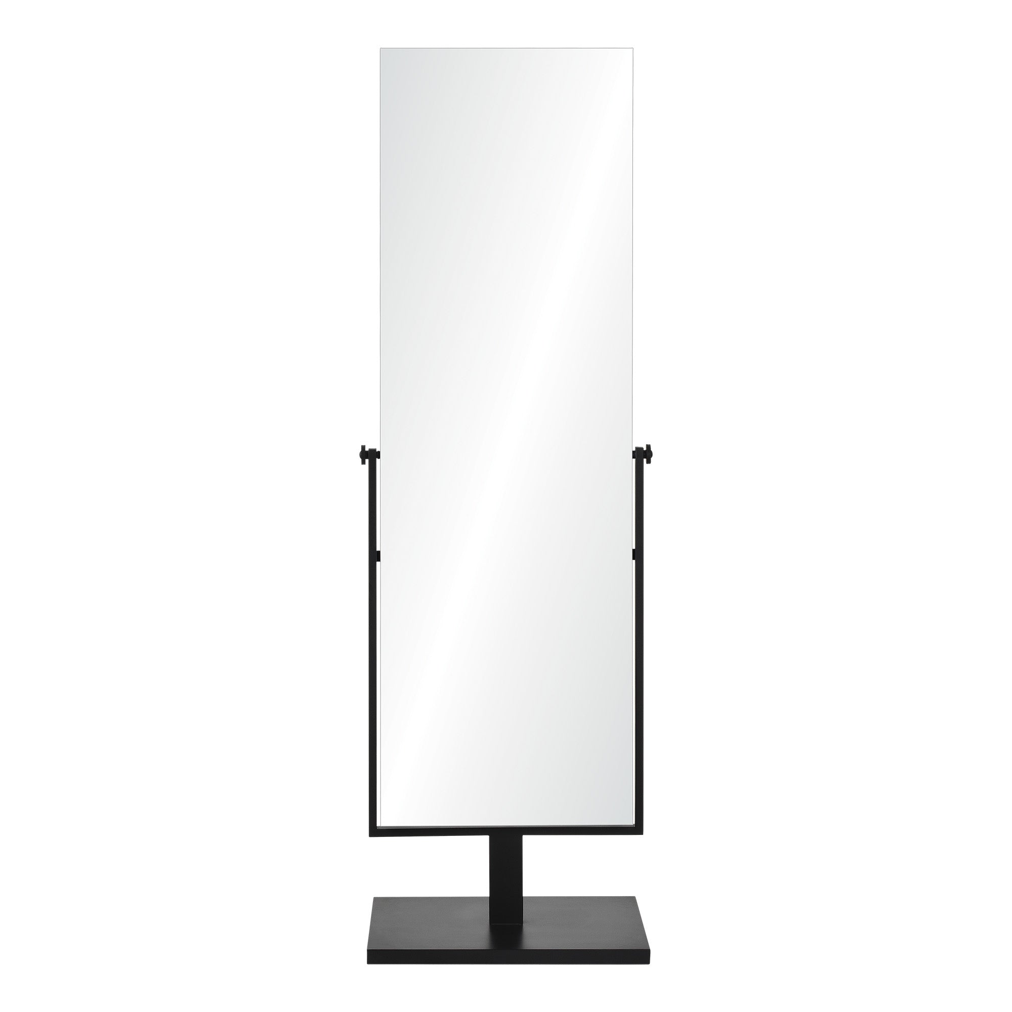 Samira 61" Tall Rectangle Full Length Mirror, Black-Full Length Mirror-DECOROLALA