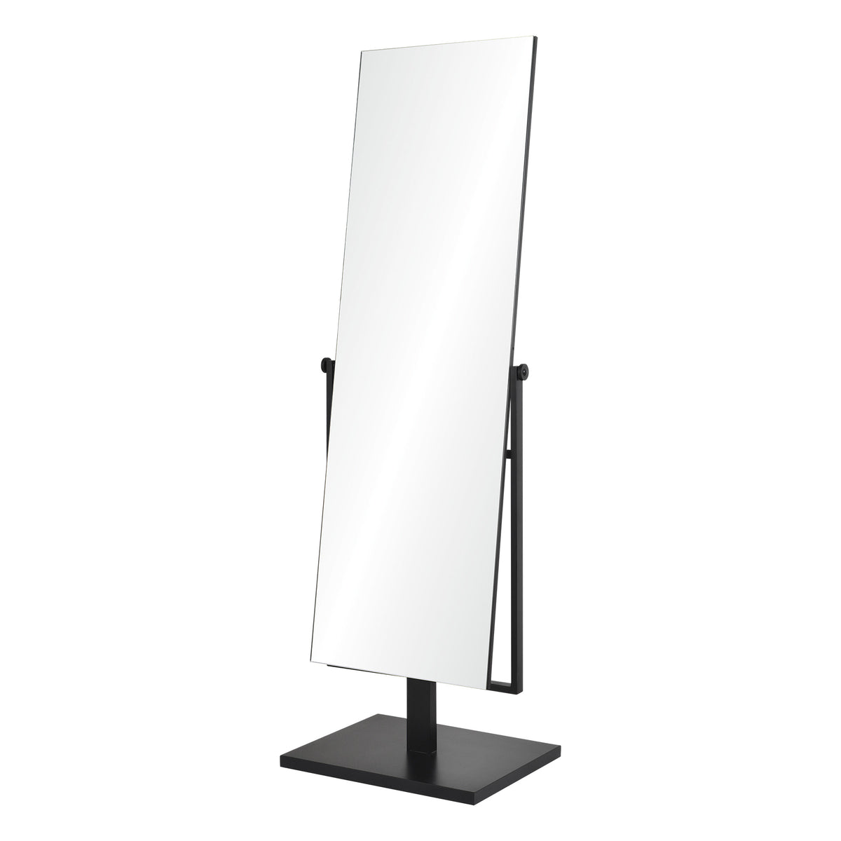 Samira 61" Tall Rectangle Full Length Mirror, Black-Full-Length Mirrors-DECOROLALA