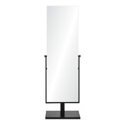 Samira 61" Tall Rectangle Full Length Mirror, Black-Full-Length Mirrors-DECOROLALA