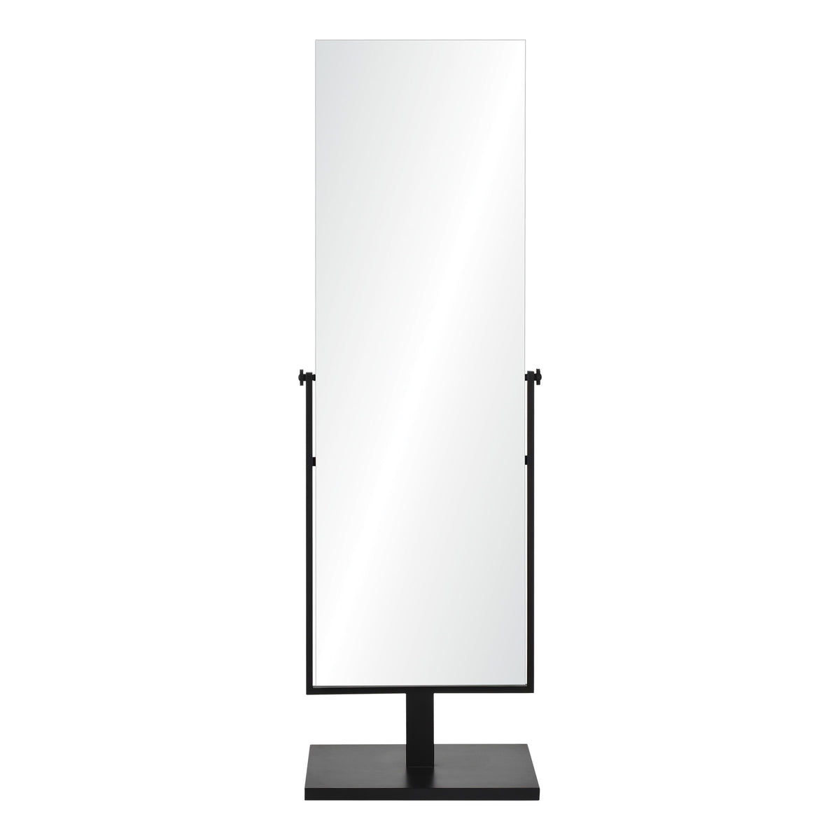 Samira 61" Tall Rectangle Full Length Mirror, Black-Full-Length Mirrors-DECOROLALA