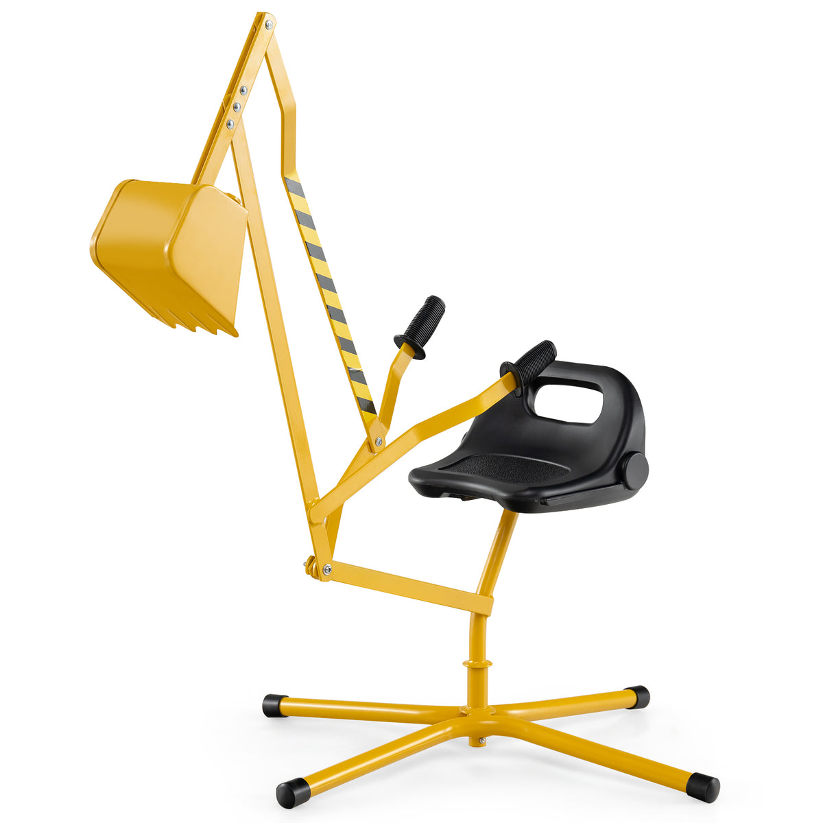 Excavatrice à sable avec commandes à deux mains et pelle flexible pour enfants de 3 ans et plus-Jaune