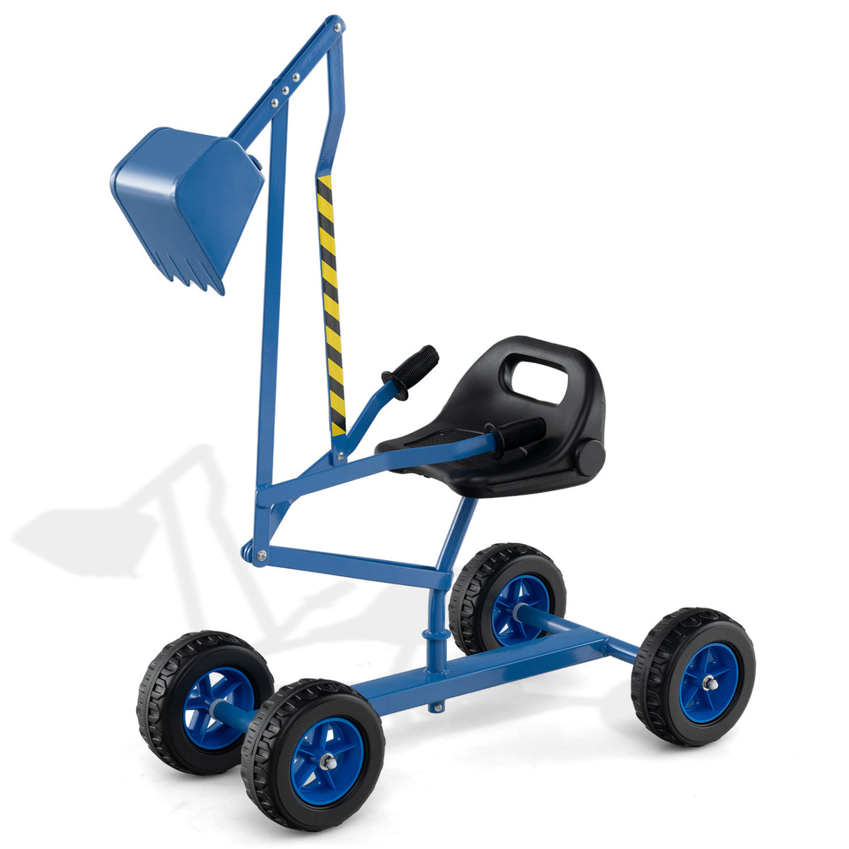 Kids' Metal Sand Digger Excavator with 360° Swivel and Backrest