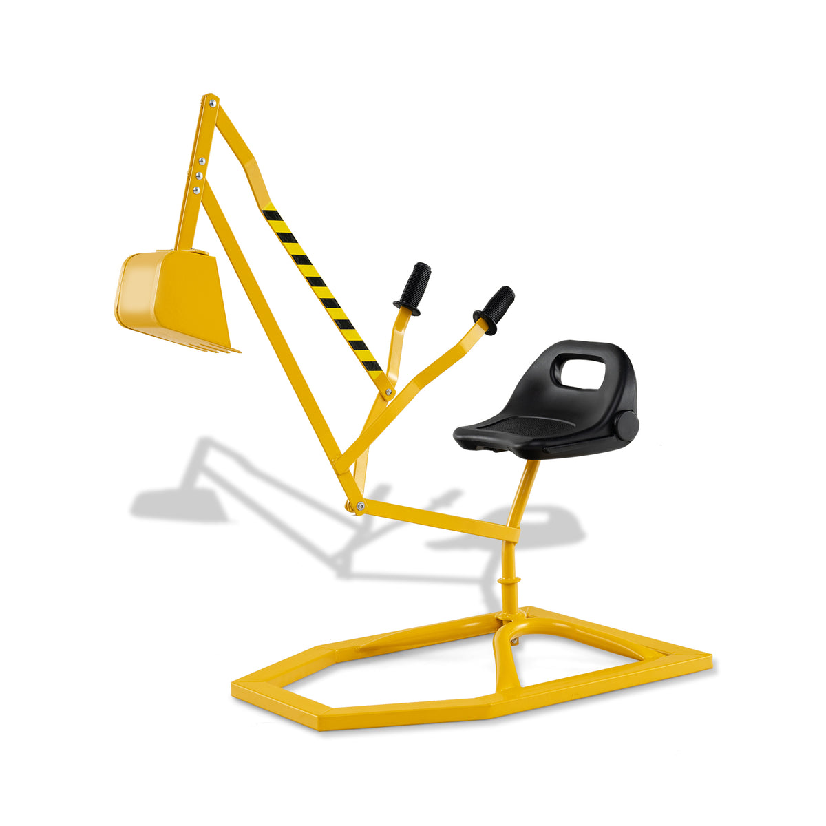 Excavatrice-jouet pour bac à sable avec commandes à deux mains et pelle flexible pour enfants-Jaune