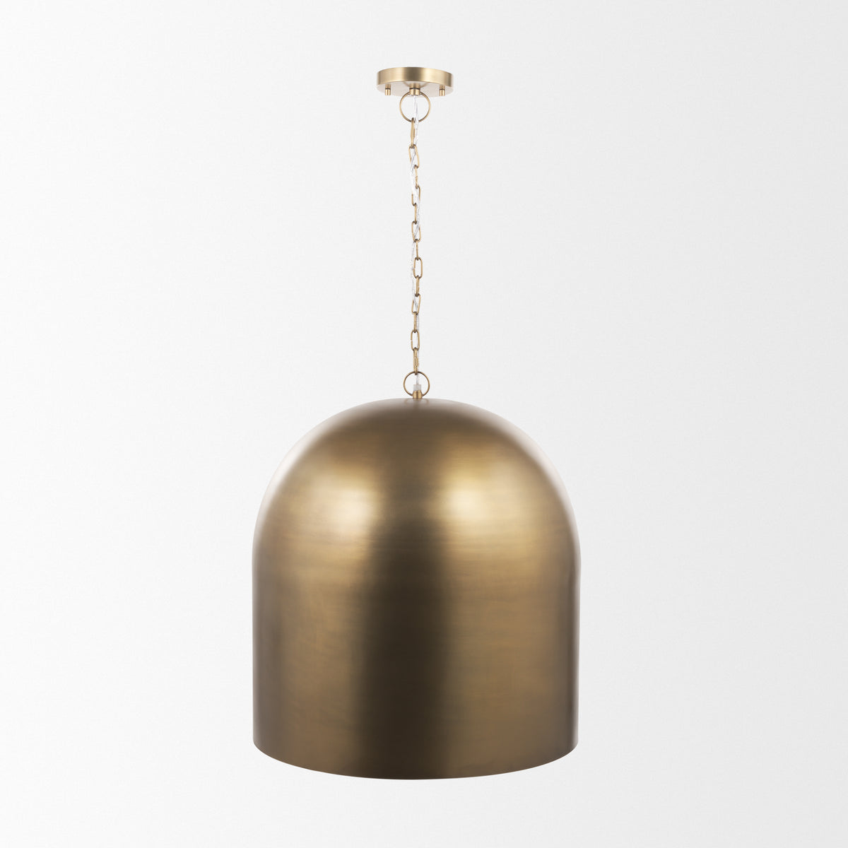 Sanne Antiqued Gold Metal w/ Silver Foil Large Pendant Light-Pendant Lighting-DECOROLALA