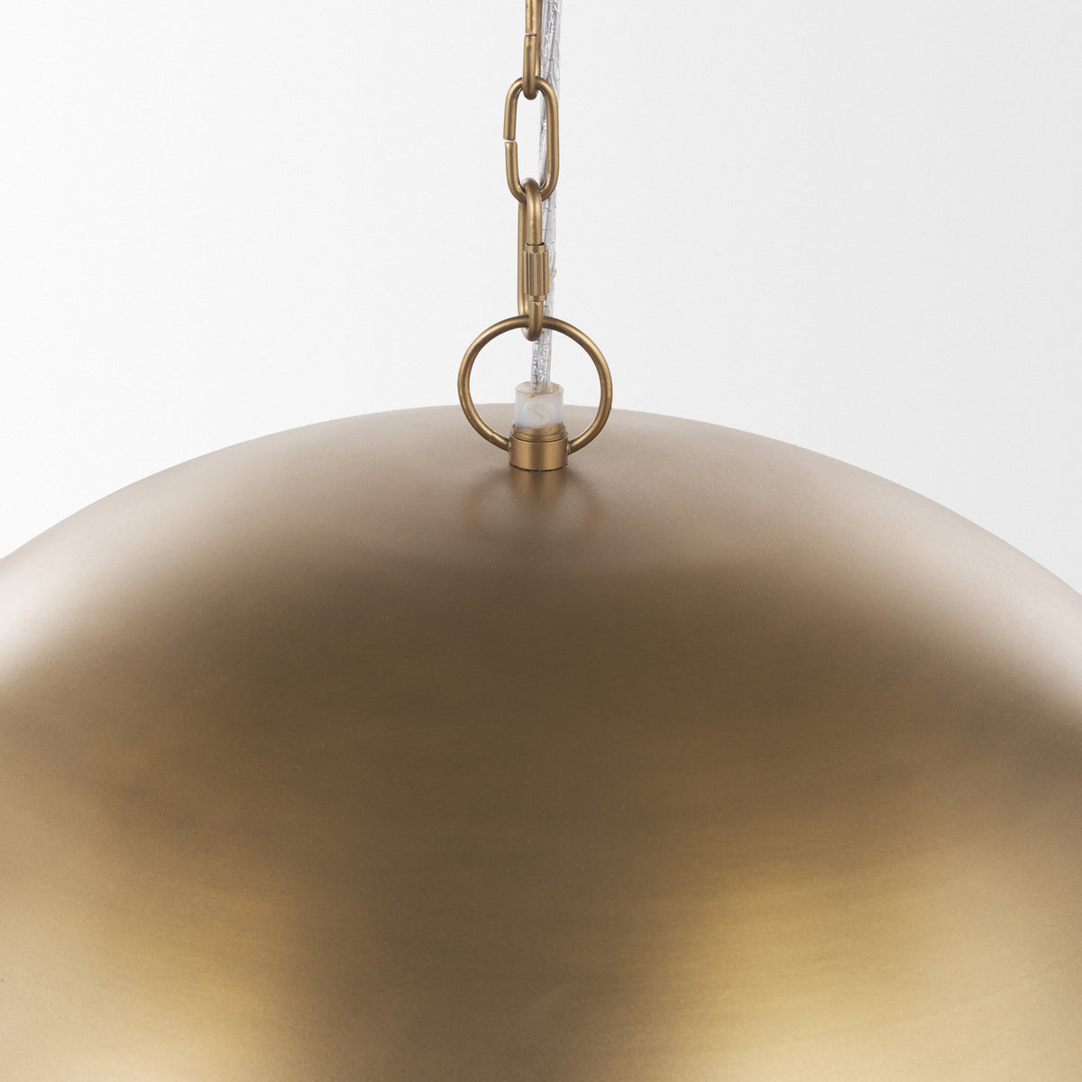 Sanne Antiqued Gold Metal w/ Silver Foil Large Pendant Light-Pendant Lighting-DECOROLALA