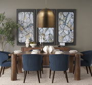 Sanne Antiqued Gold Metal w/ Silver Foil Large Pendant Light-Pendant Lighting-DECOROLALA
