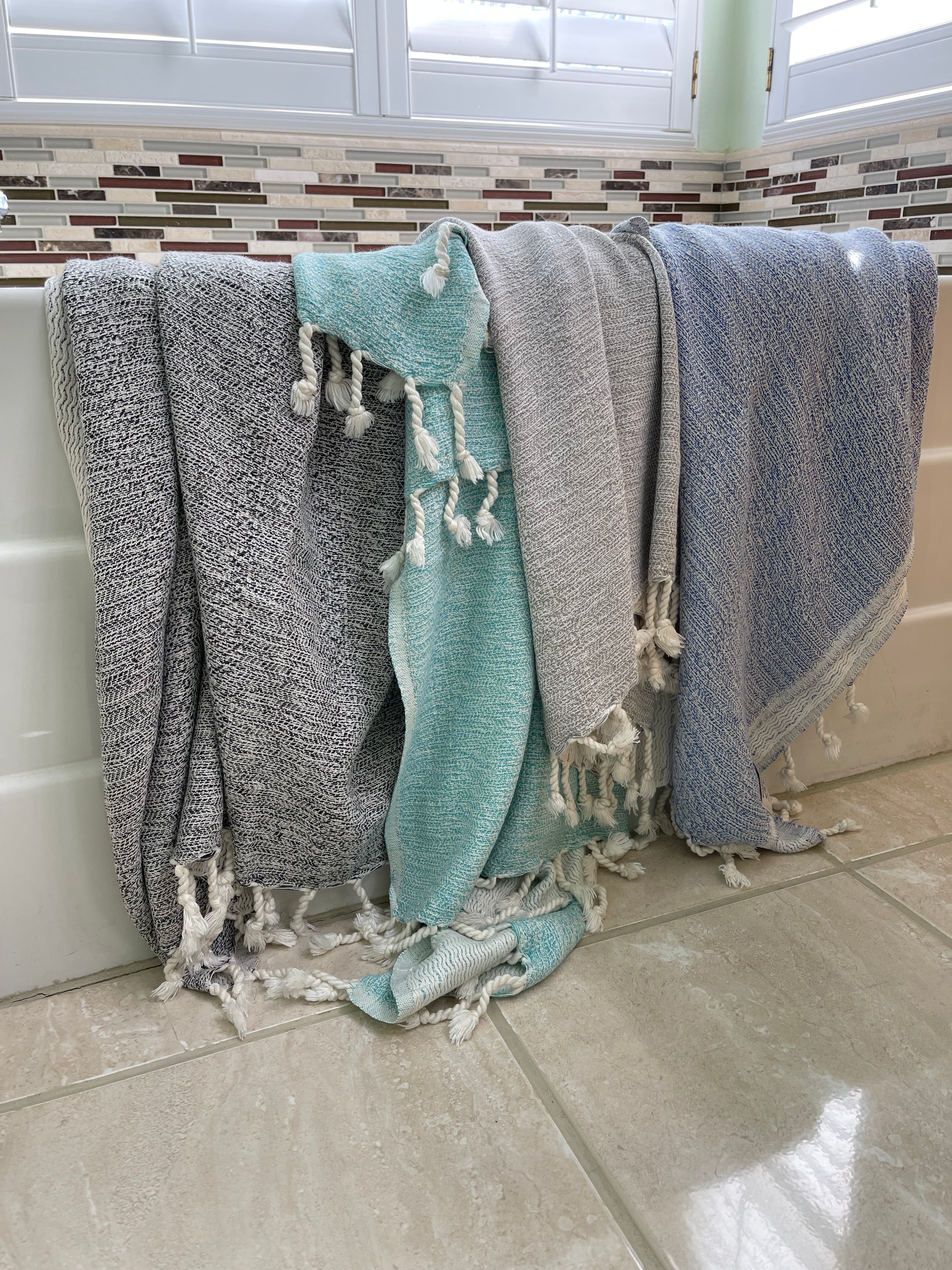 Santa Monica Turkish Towel - 40"x70" Cotton-Turkish Towel-DECOROLALA