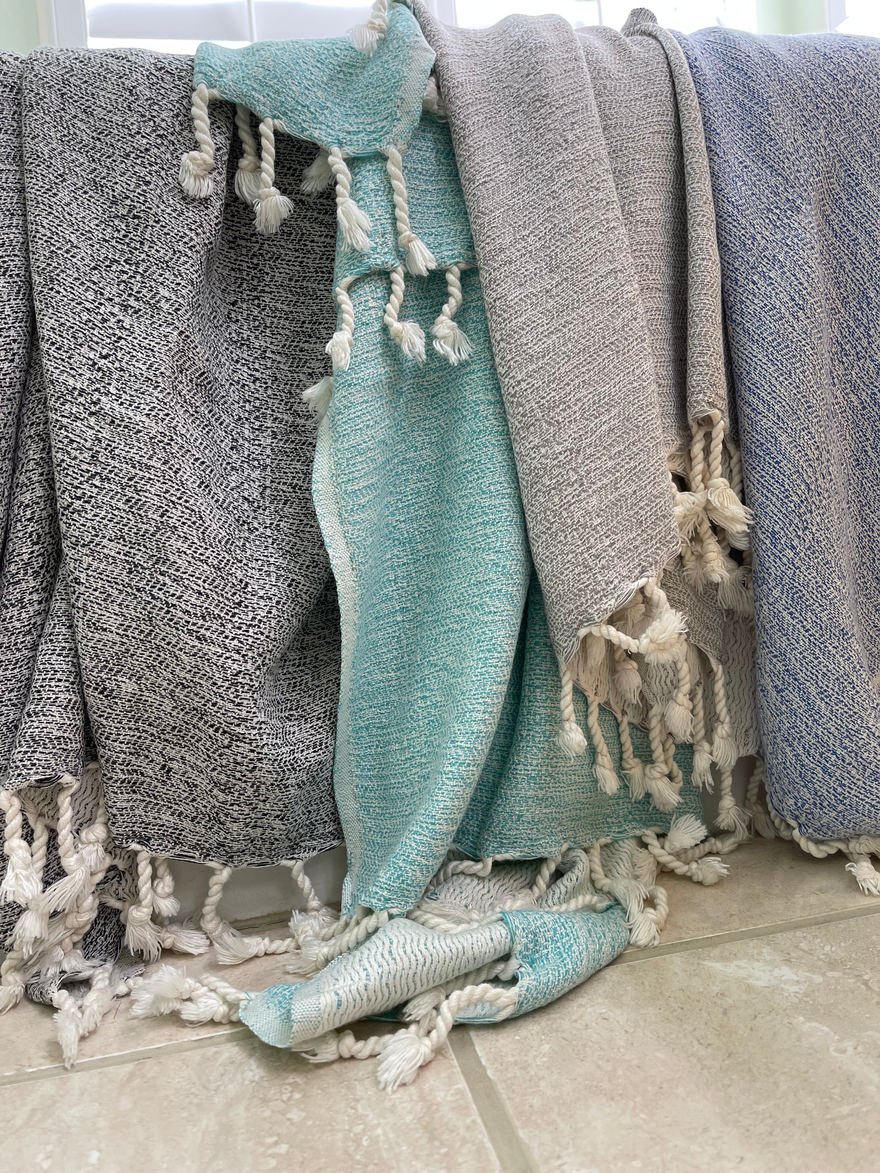 Santa Monica Turkish Towel - 40"x70" Cotton-Turkish Towel-DECOROLALA