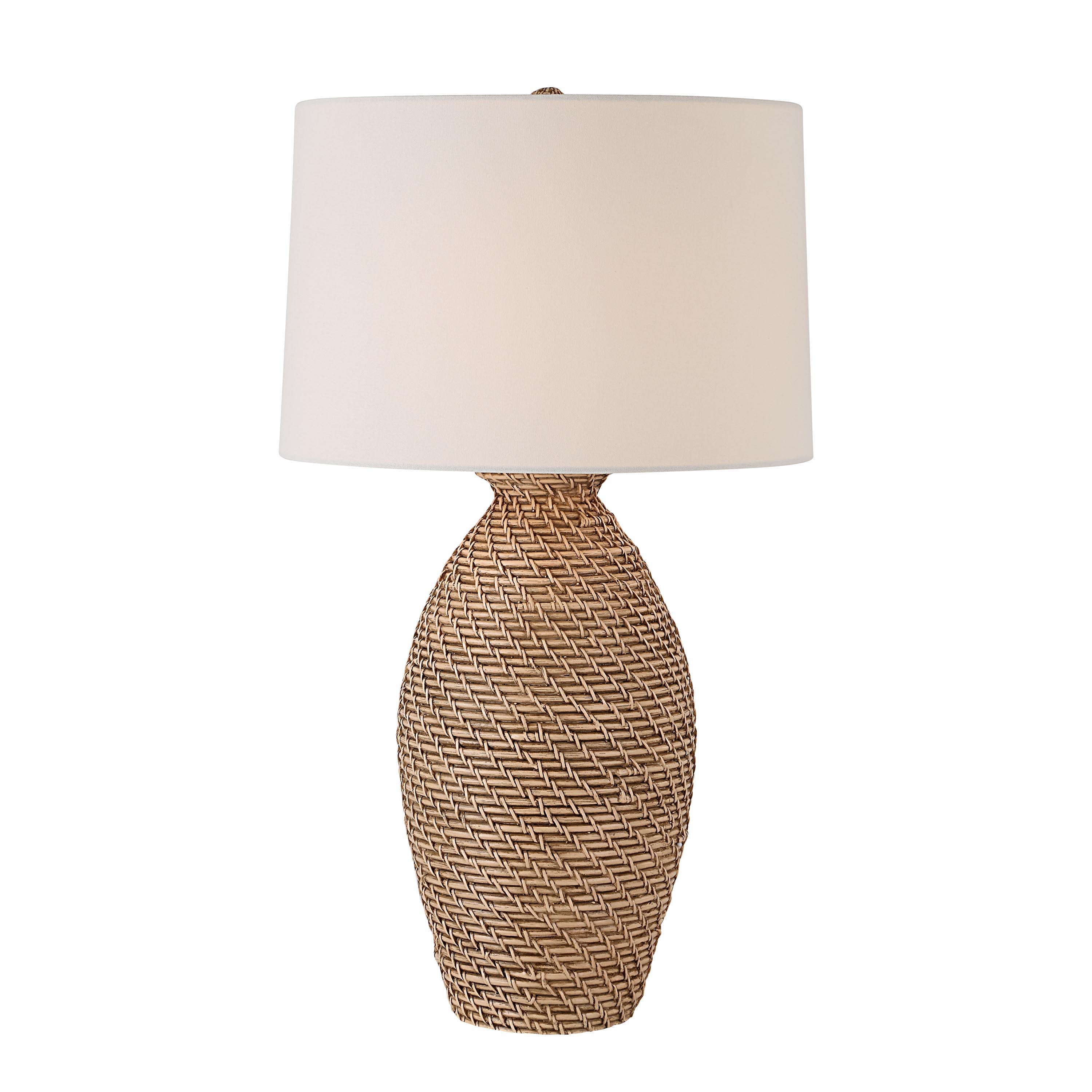 Santal 30" Table Lamp with Rattan Finish-Table Lamp-DECOROLALA