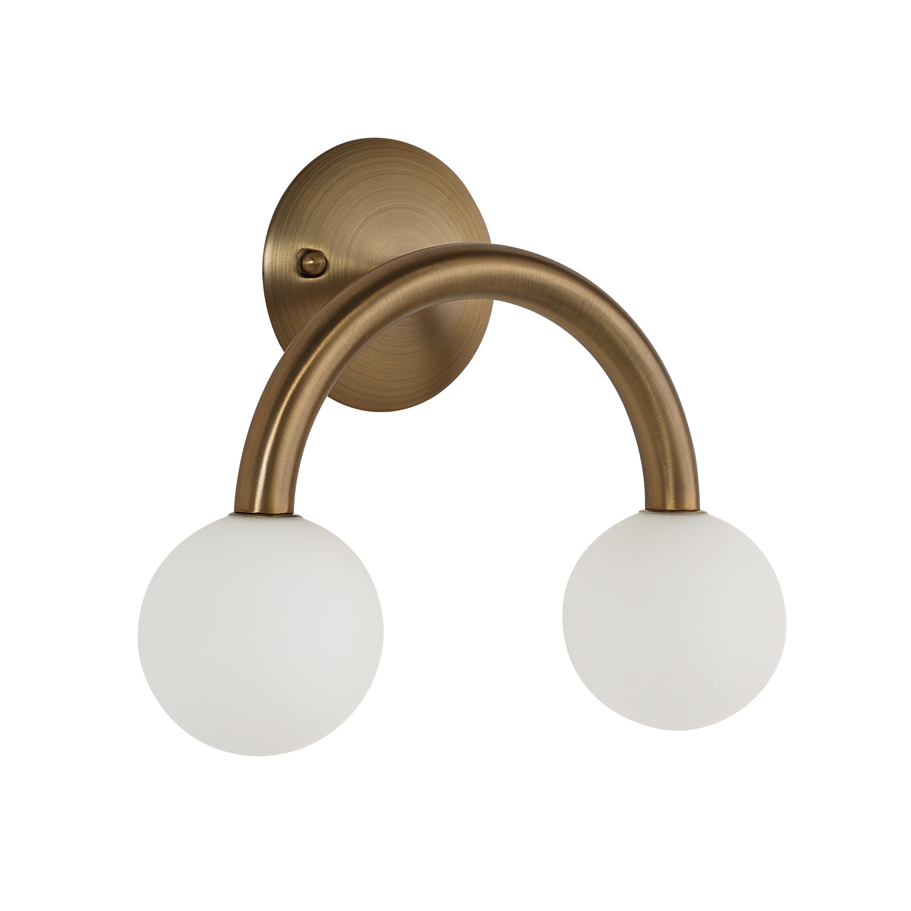 Santi 10.5" Double-Light Wall Sconce, Brass-Wall Sconce-DECOROLALA