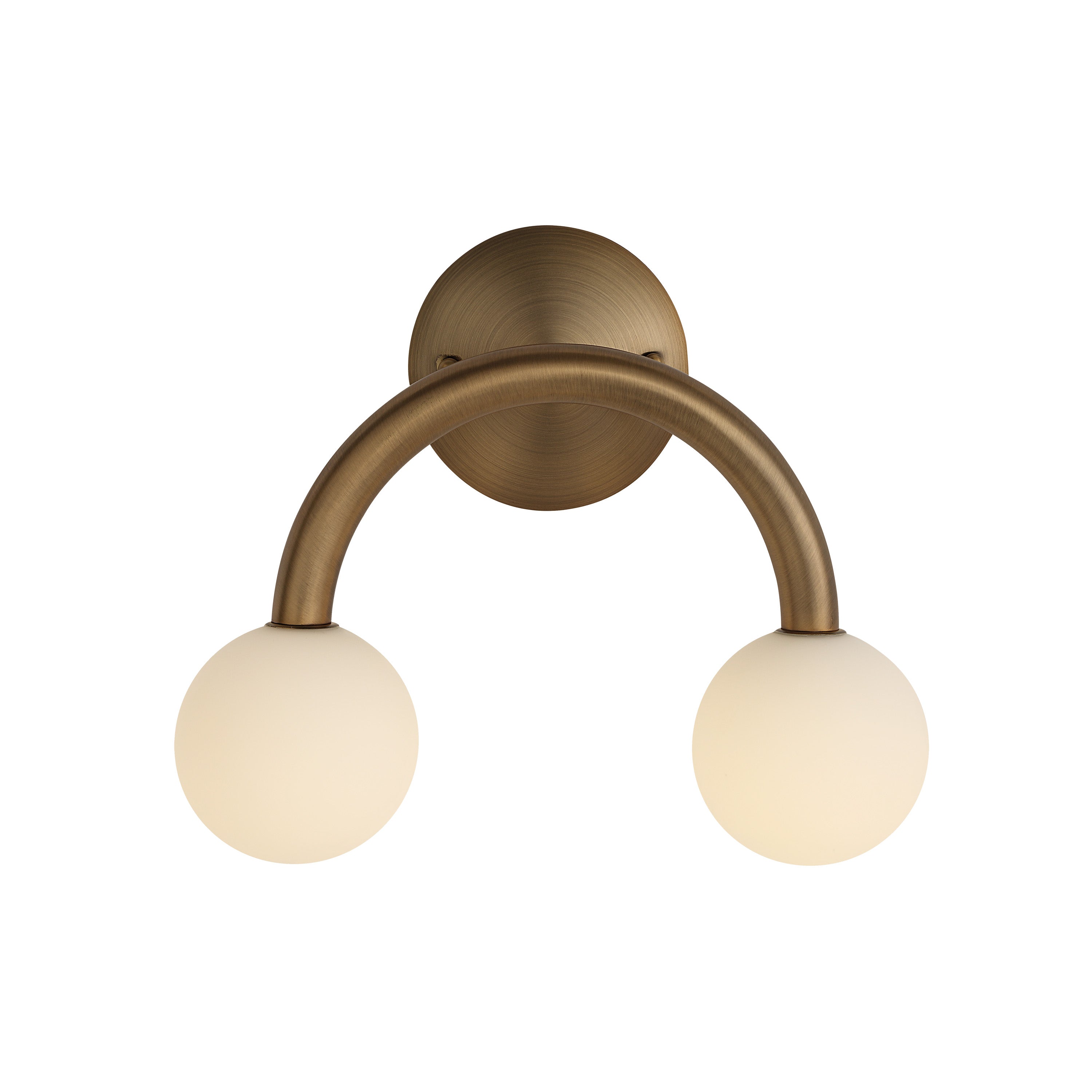 Santi 10.5" Double-Light Wall Sconce, Brass-Wall Sconce-DECOROLALA
