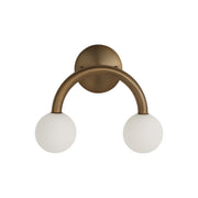Santi 10.5" Double-Light Wall Sconce, Brass-Wall Sconce-DECOROLALA