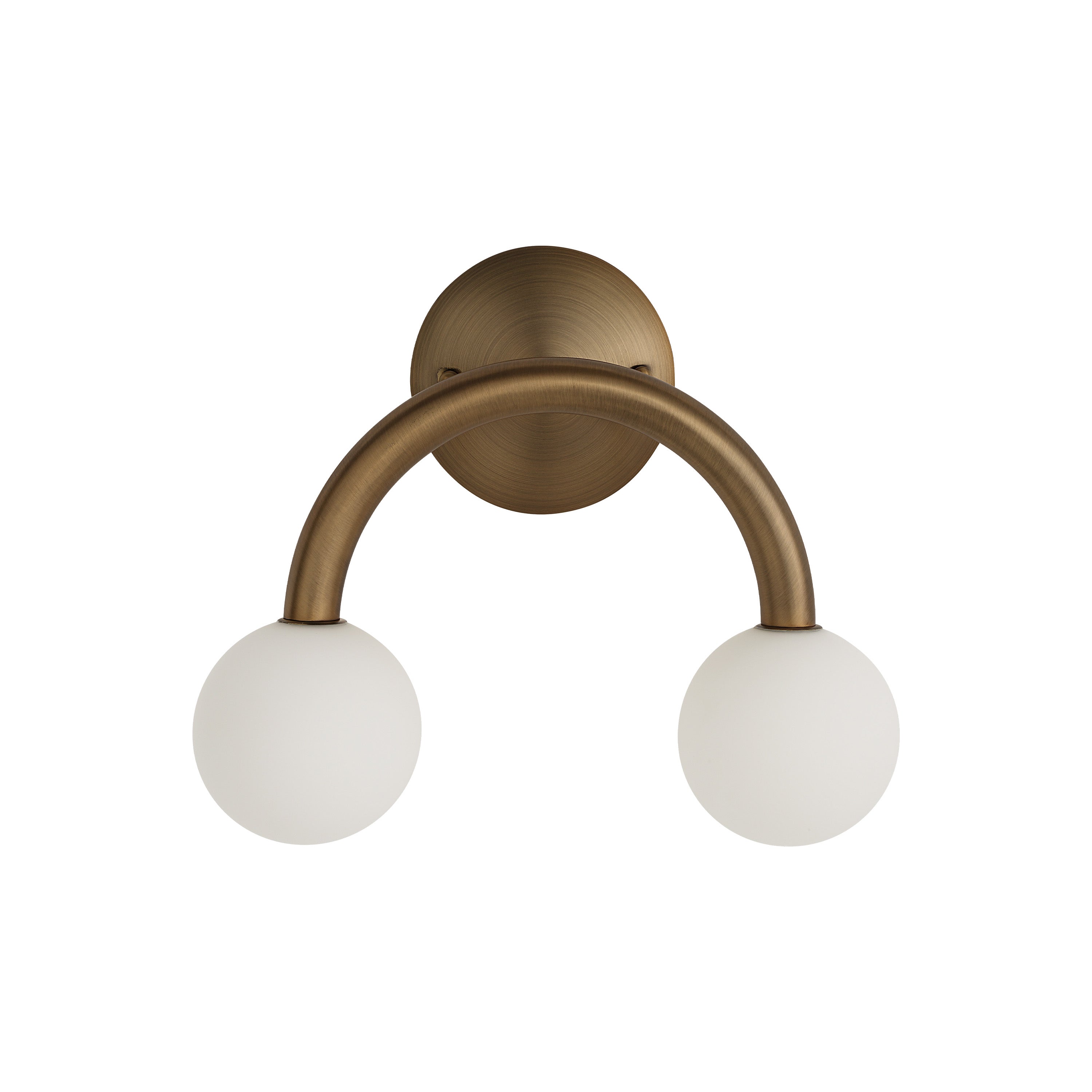 Santi 10.5" Double-Light Wall Sconce, Brass-Wall Sconce-DECOROLALA