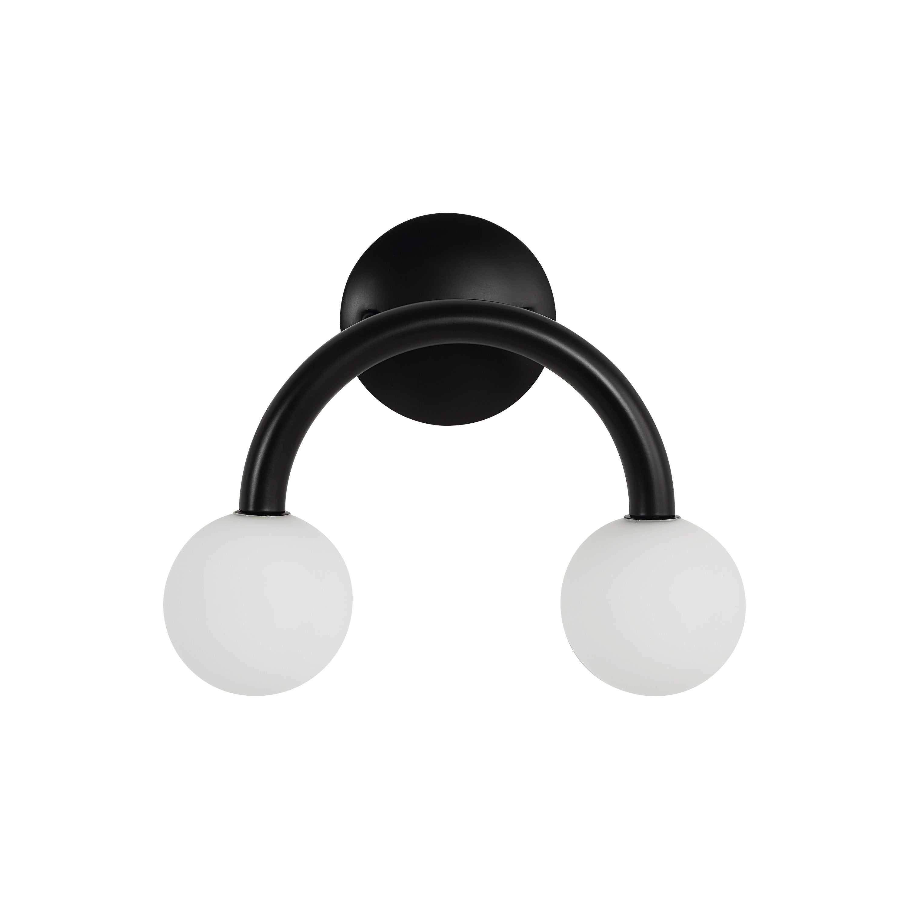Santo 10.5" Wall Sconce Double Light Matte Black-Wall Sconce-DECOROLALA