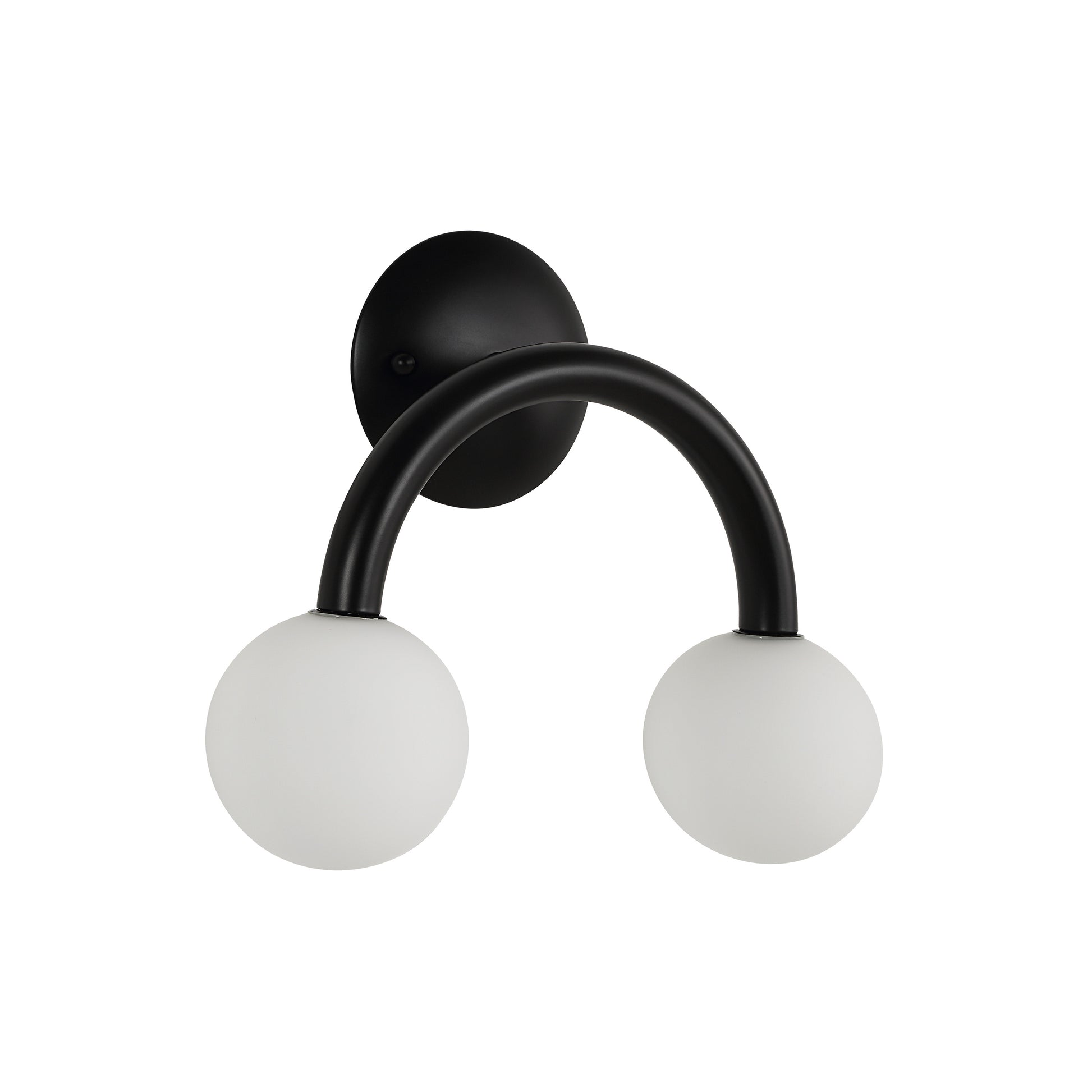 Santo 10.5" Wall Sconce Double Light Matte Black-Wall Sconce-DECOROLALA
