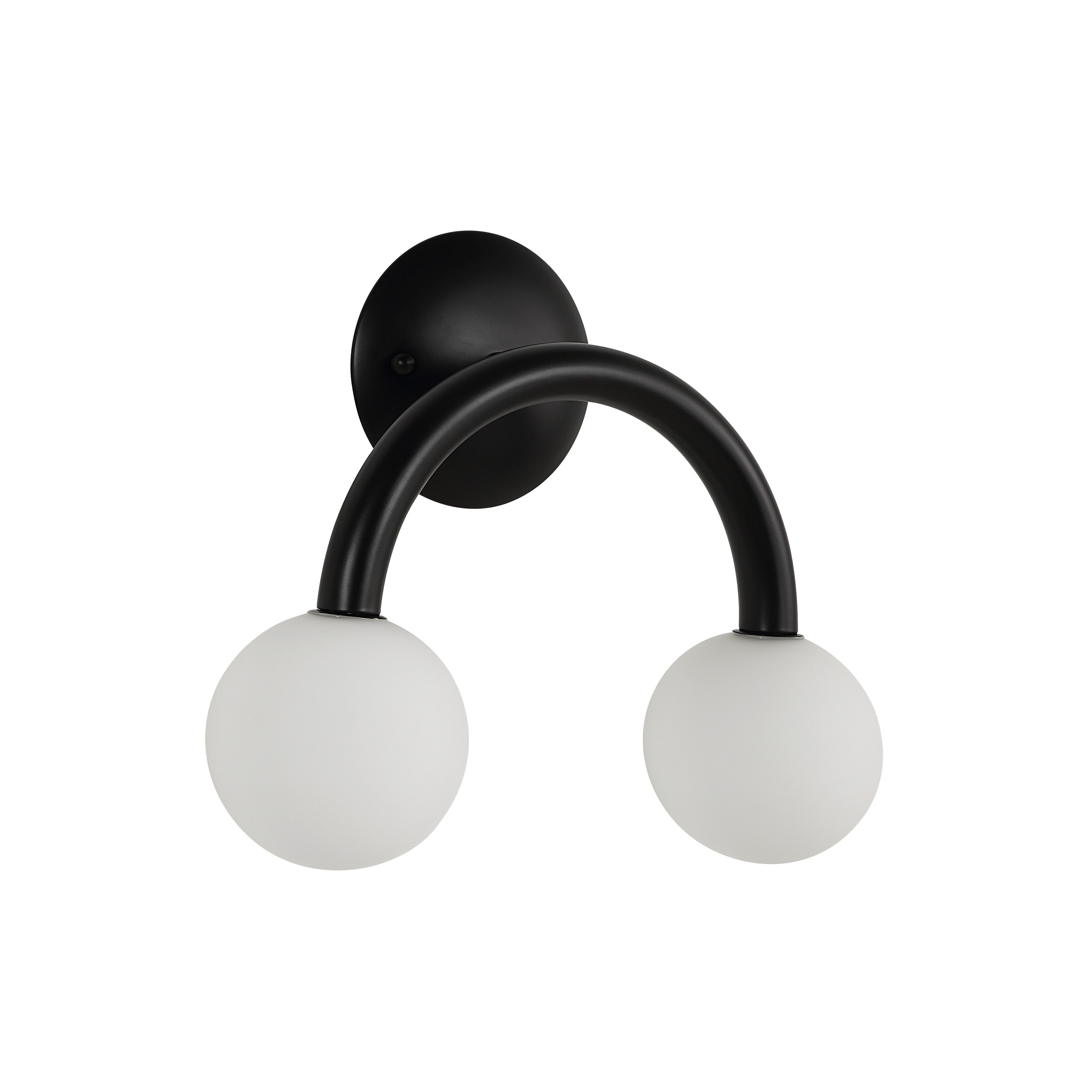 Santo 10.5" Wall Sconce Double Light Matte Black-Wall Sconce-DECOROLALA