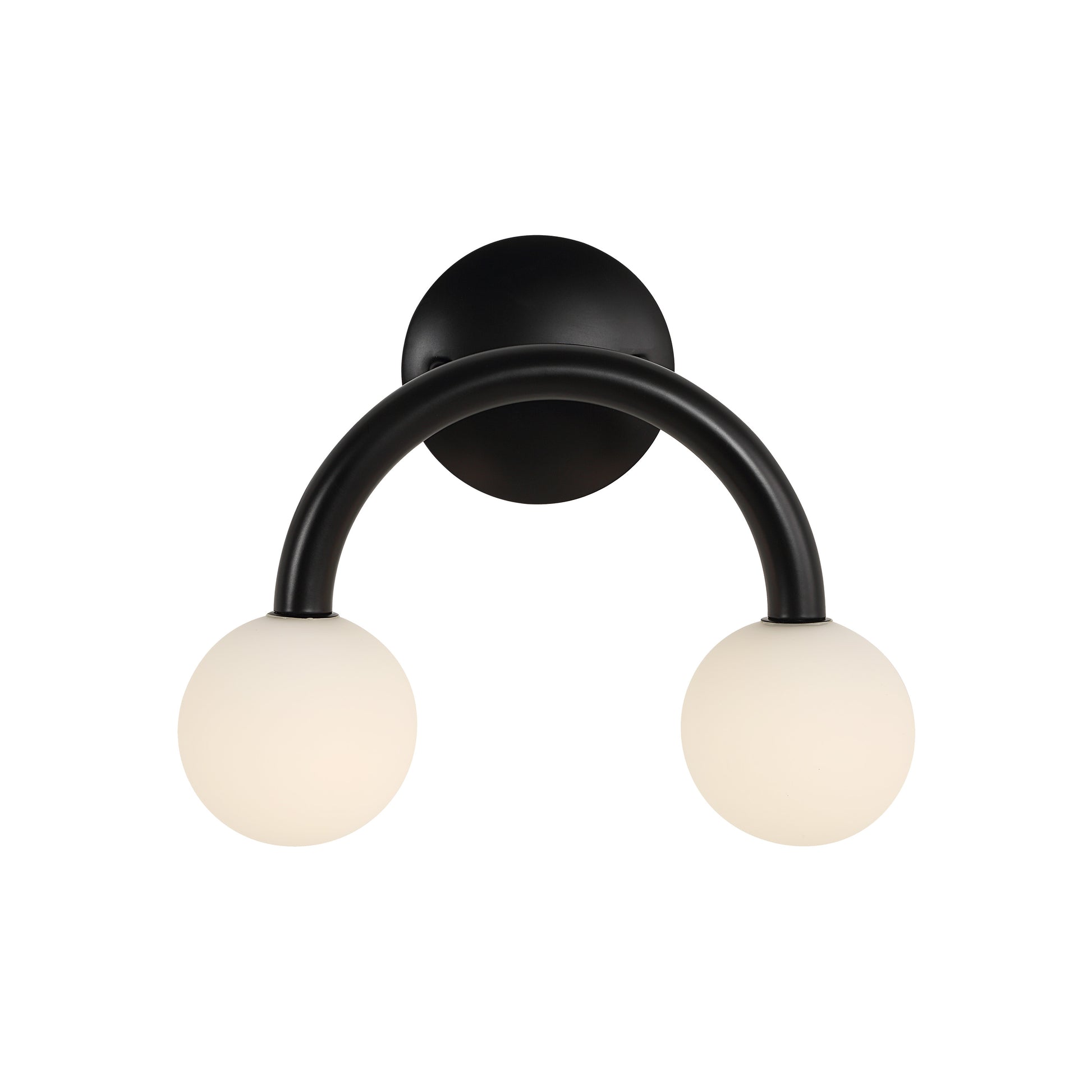 Santo 10.5" Wall Sconce Double Light Matte Black-Wall Sconce-DECOROLALA