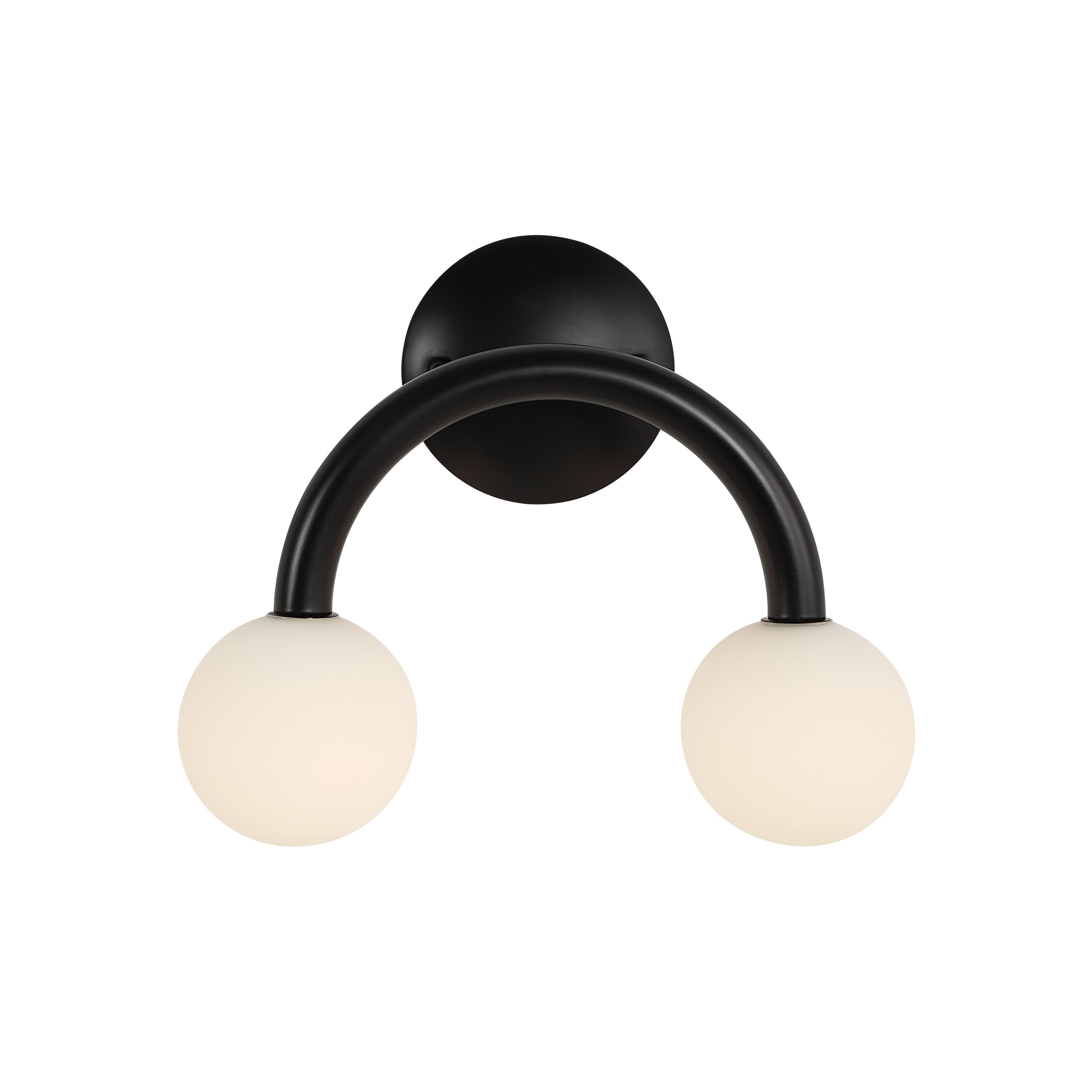 Santo 10.5" Wall Sconce Double Light Matte Black-Wall Sconce-DECOROLALA
