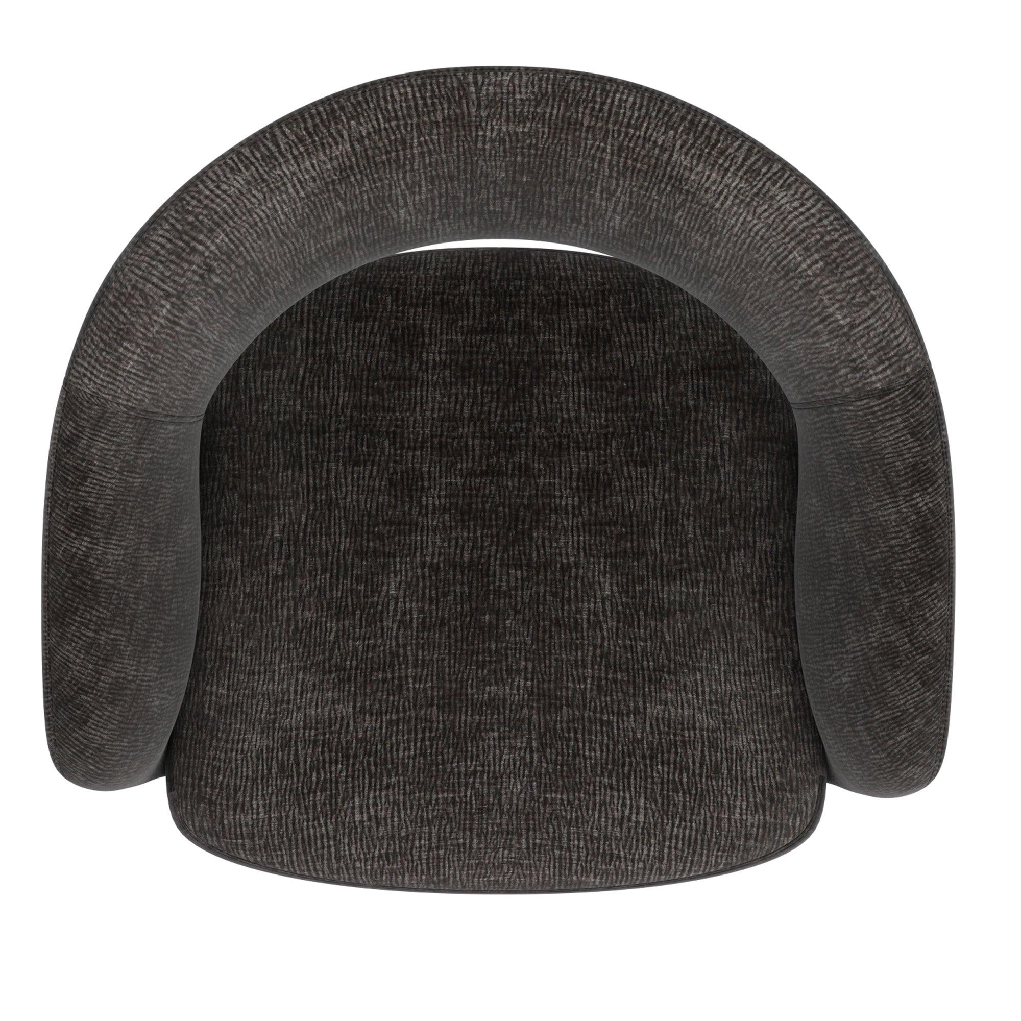 Santo Swivel Accent Chair - Charcoal Textured Chenille-DECOROLALA