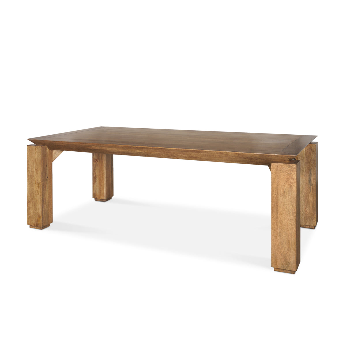 Sapphira 84"L x 42"W Rectangular Dining Table | Modern | Med Brown Wood | Seats 8-Dining Tables-DECOROLALA