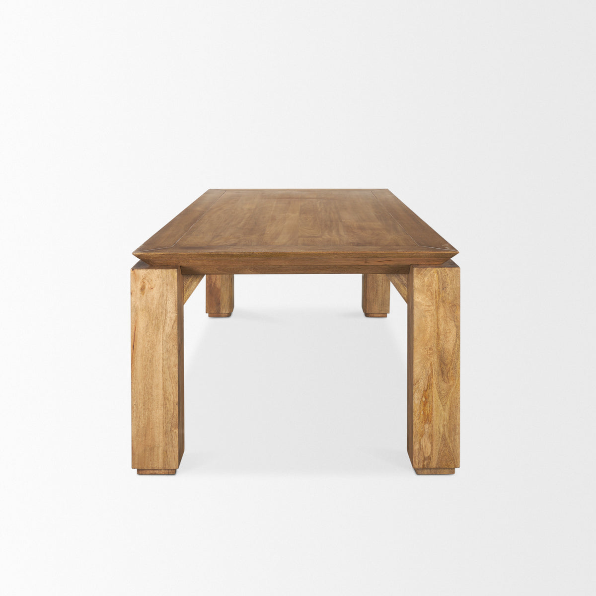 Sapphira 84"L x 42"W Rectangular Dining Table | Modern | Med Brown Wood | Seats 8-Dining Tables-DECOROLALA