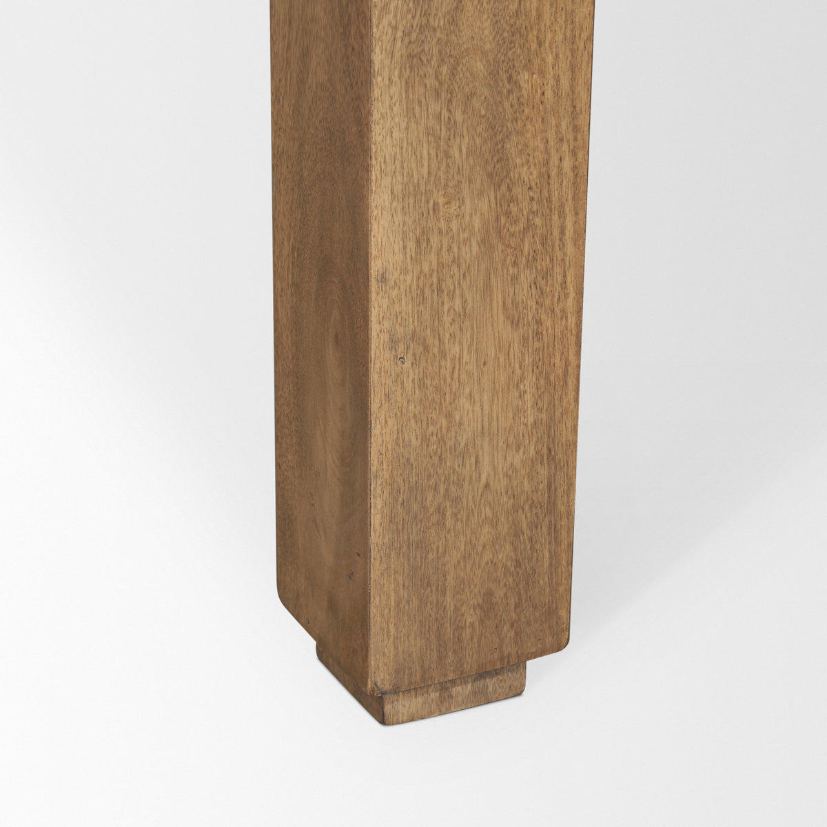 Sapphira Brown Wood Tapered Top Console Table-Console Tables-DECOROLALA