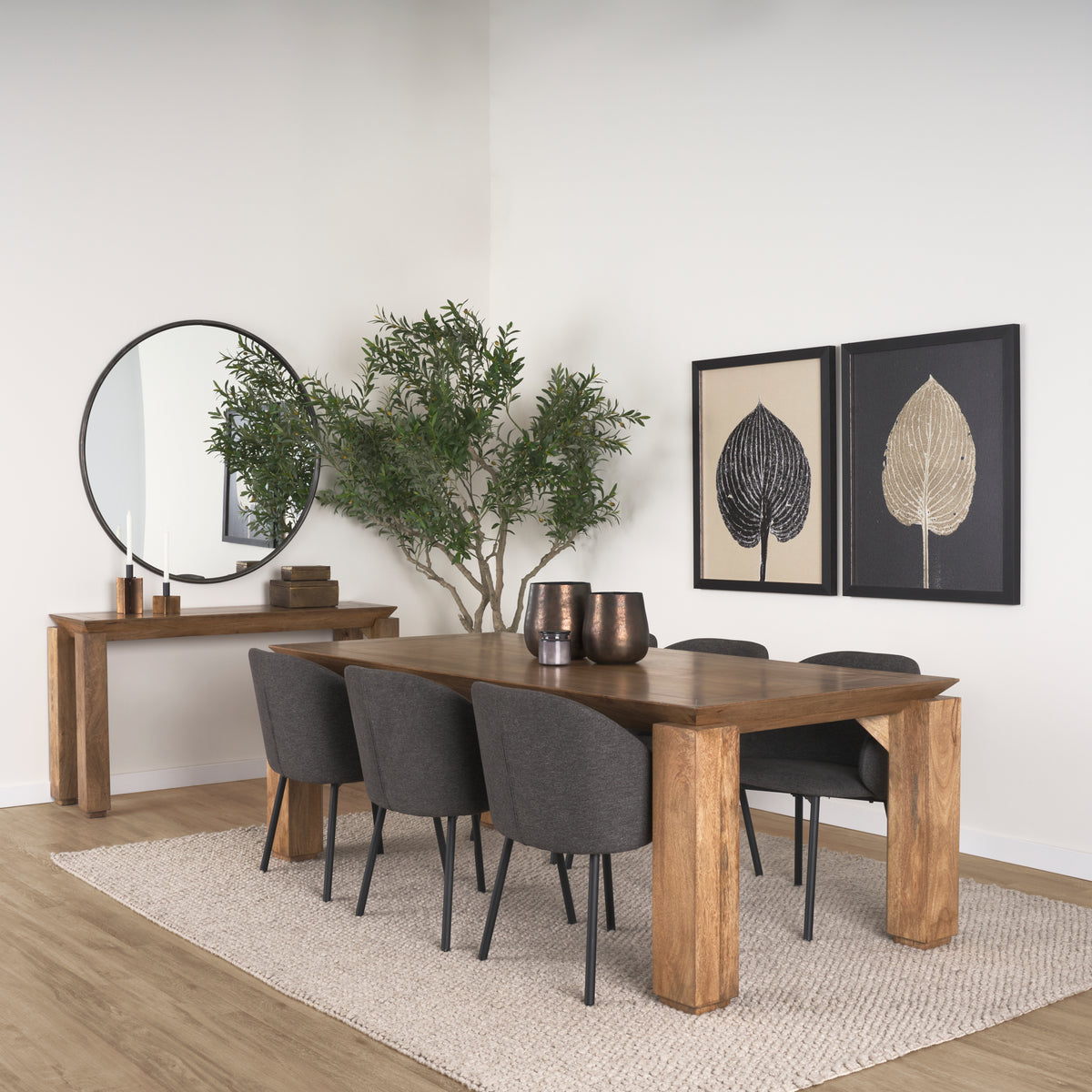 Sapphira Brown Wood Tapered Top Console Table-Console Tables-DECOROLALA