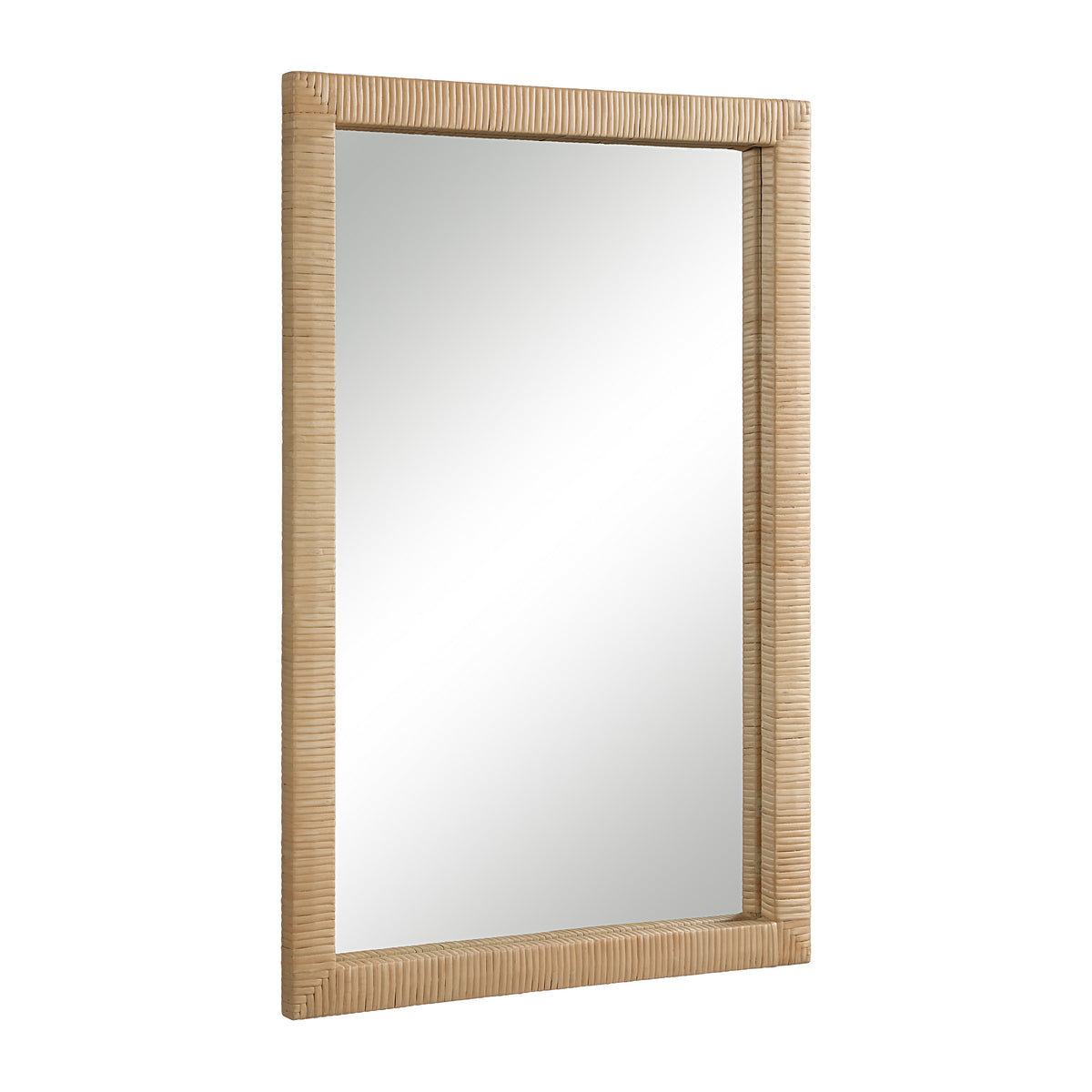 Sara 36" H x 24" W Wall Mirror, Brown-Mirrors-DECOROLALA