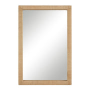 Sara 36" H x 24" W Wall Mirror, Brown-Mirrors-DECOROLALA