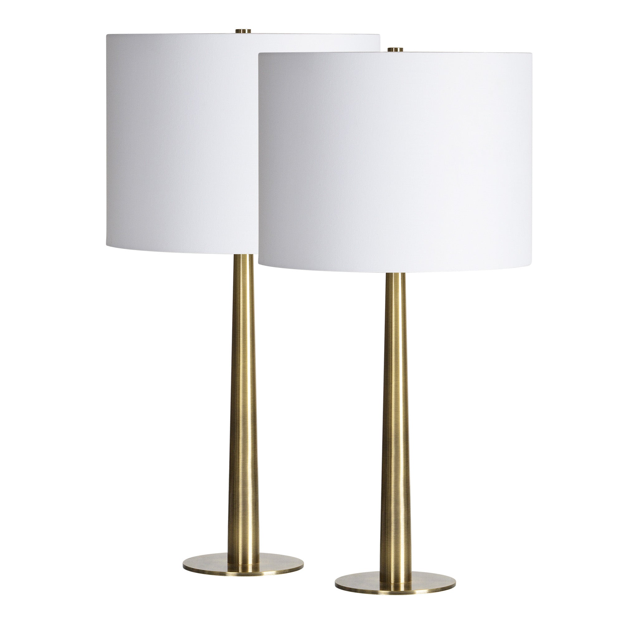 Sarai 26" Length Table Lamp- Set of two, Antique Brass-Table Lamp- Set of two-DECOROLALA