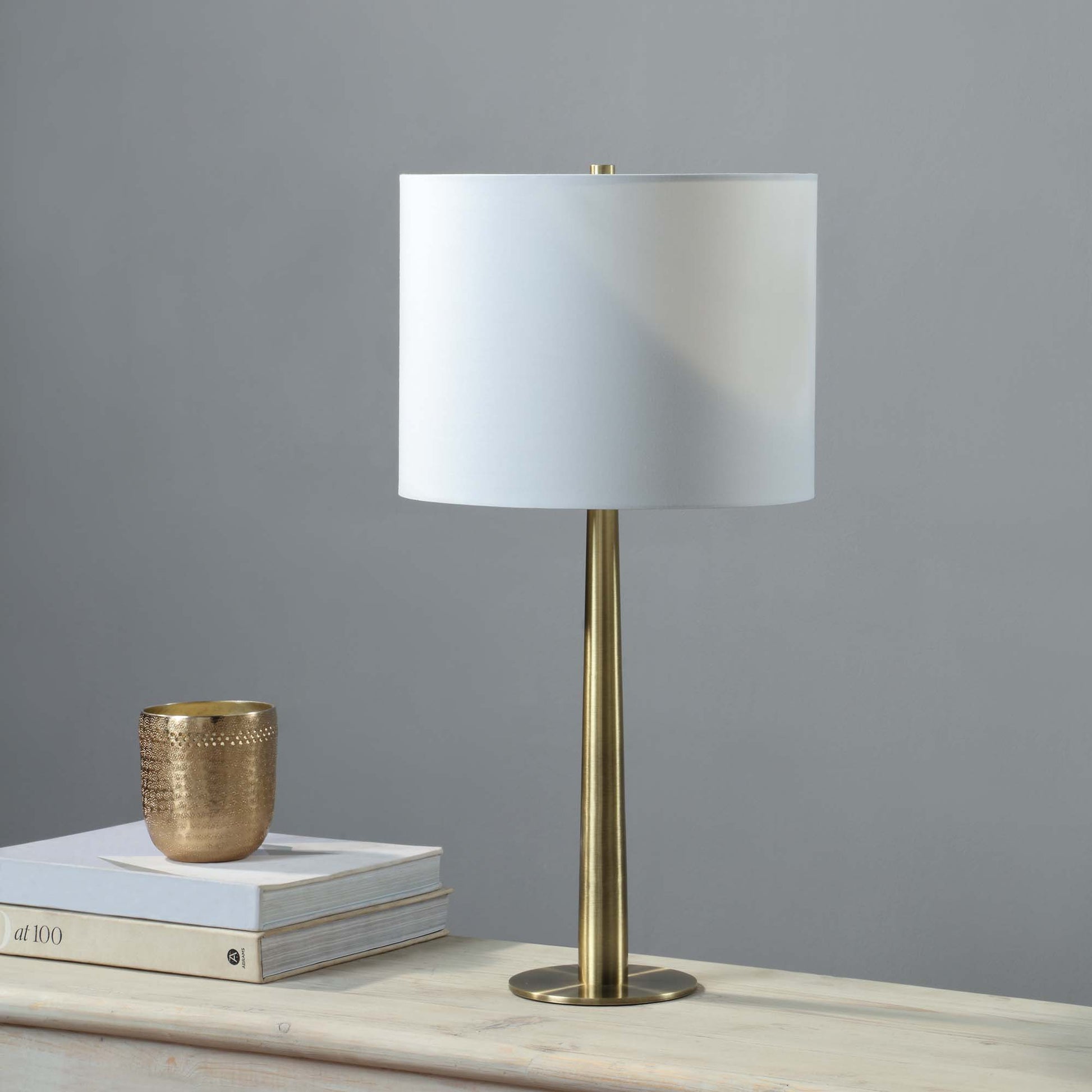 Sarai 26" Table Lamp Set, Antique Brass-Table Lamp- Set of two-DECOROLALA