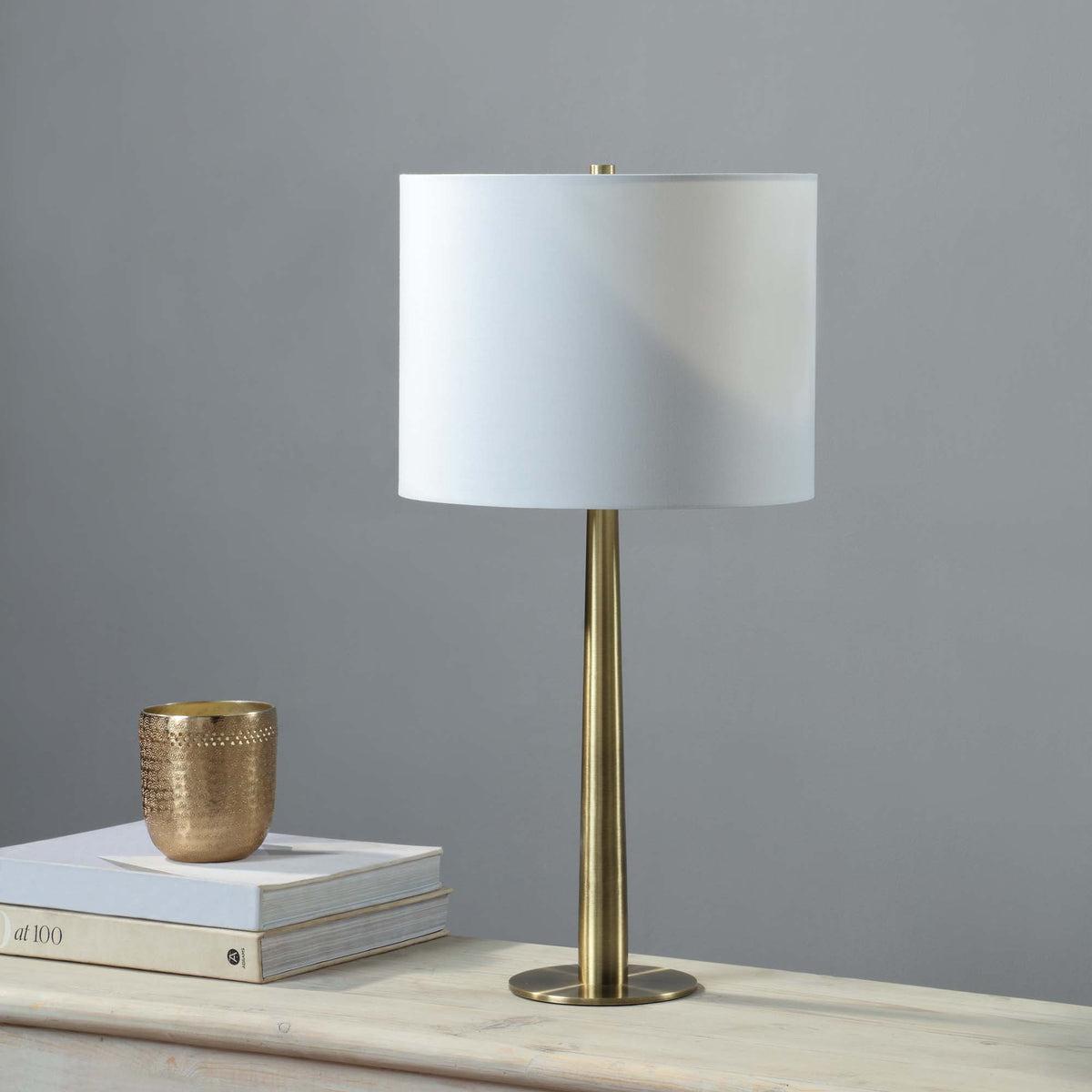 Sarai 26" Table Lamp Set, Antique Brass-Table Lamps-DECOROLALA