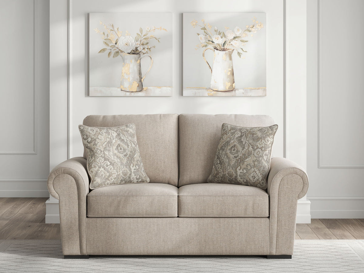 Sararose - Loveseat - Heather-Stationary Loveseats-DECOROLALA