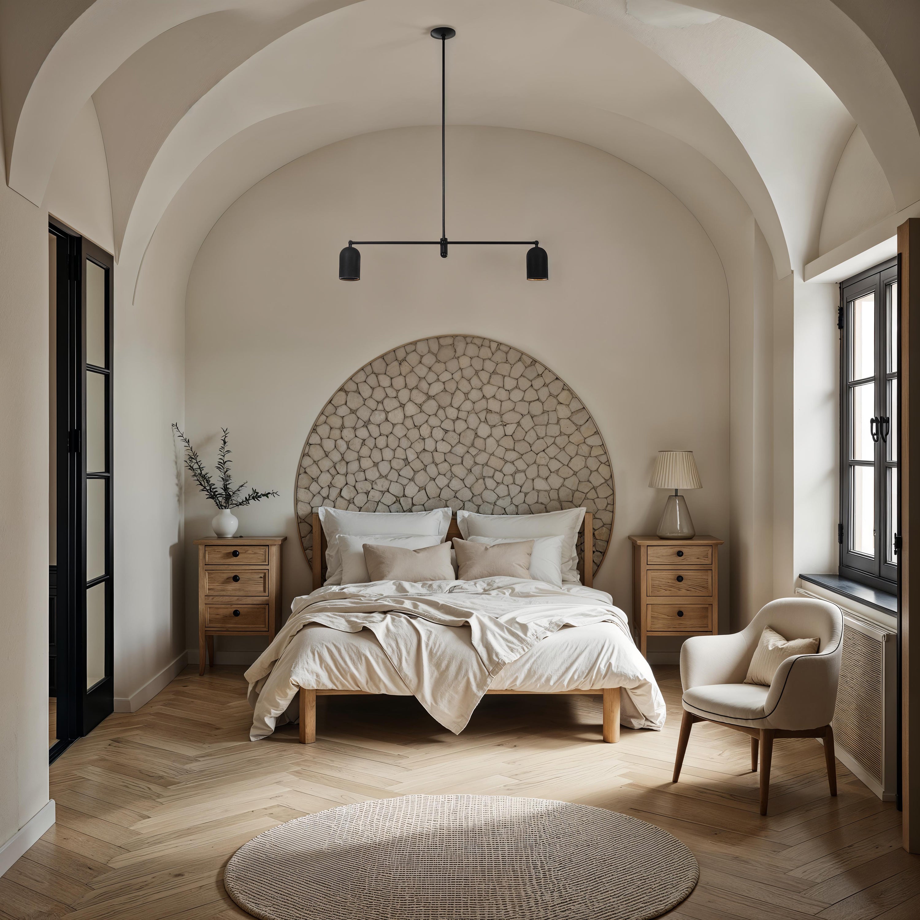 Saskia 69.25" Height Ceiling Fixture, Matte Black-Ceiling Fixture-DECOROLALA